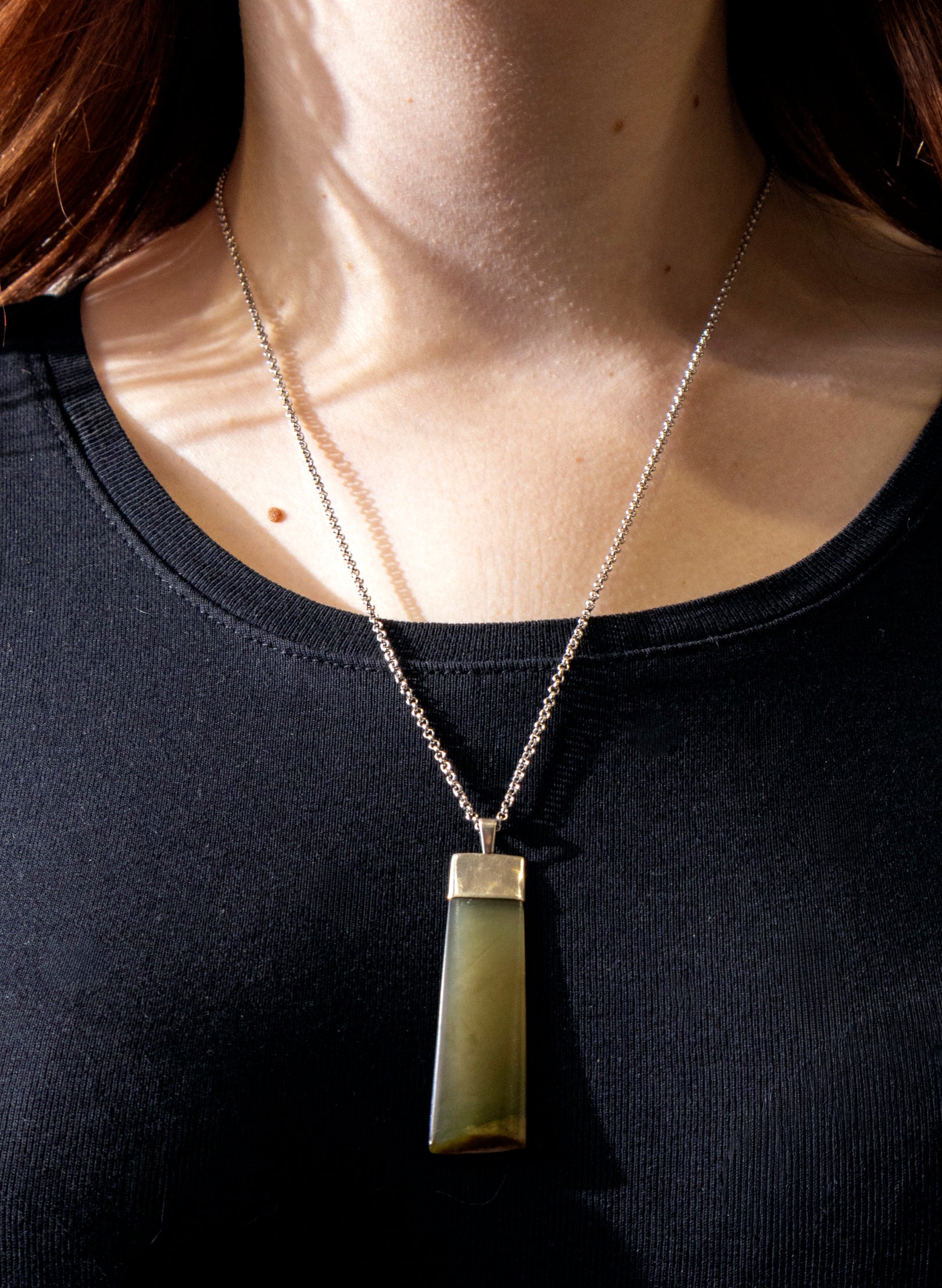 Pounamu Hei Toki on a Silver Chain