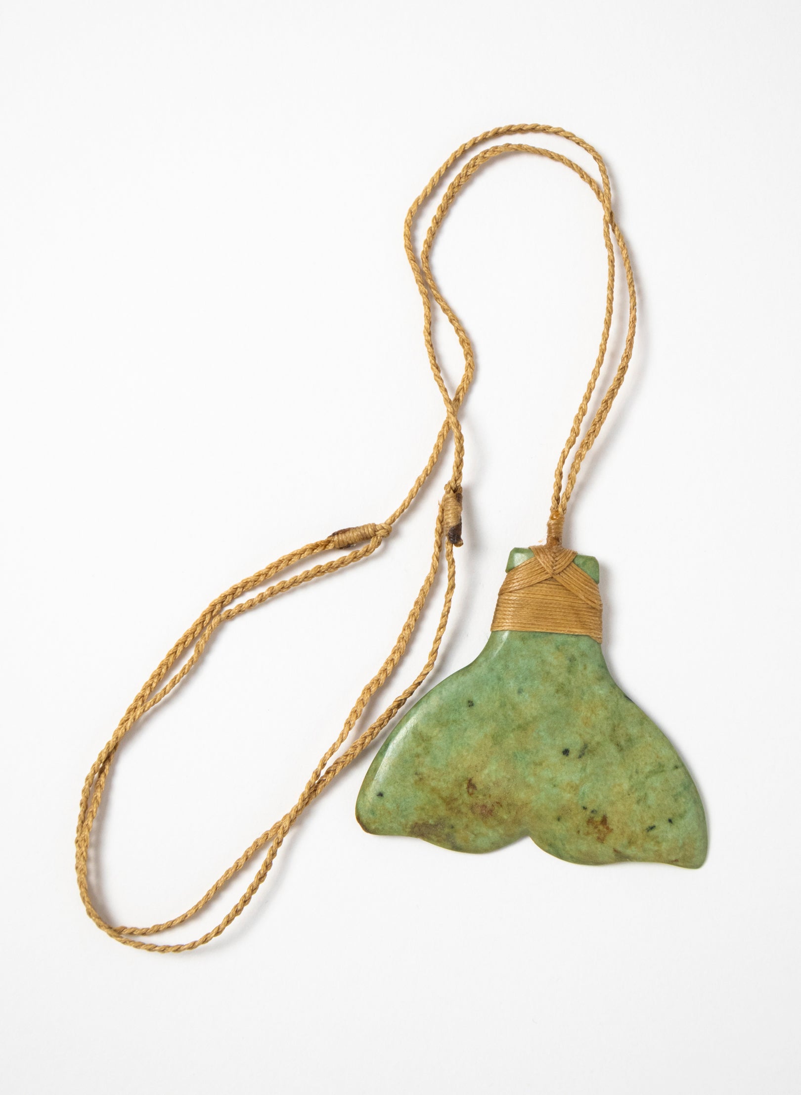 Pounamu Carved Whale Tail Pendant