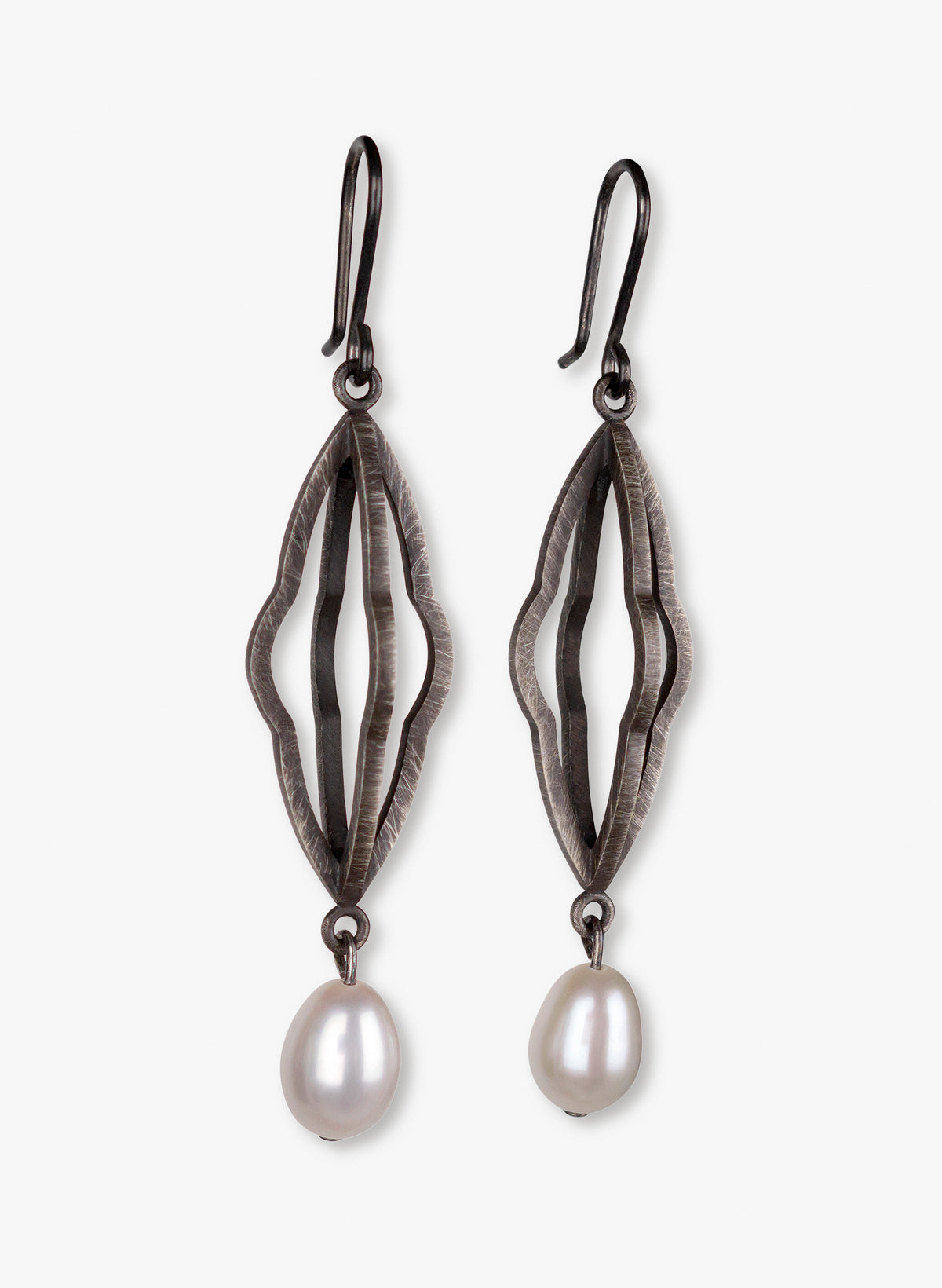 Ripple Oxidised - Earrings