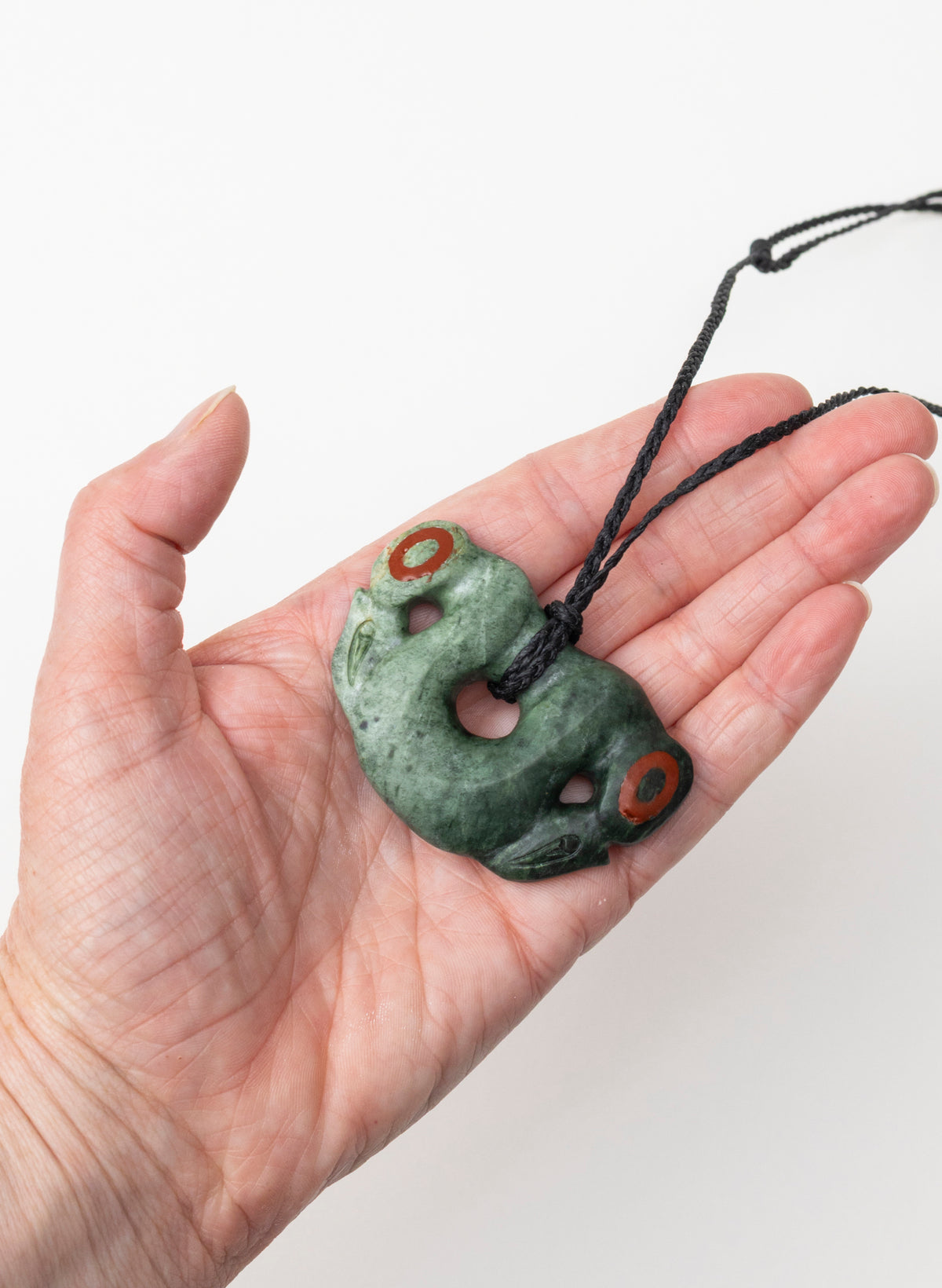 Pekapeka Pounamu Pendant