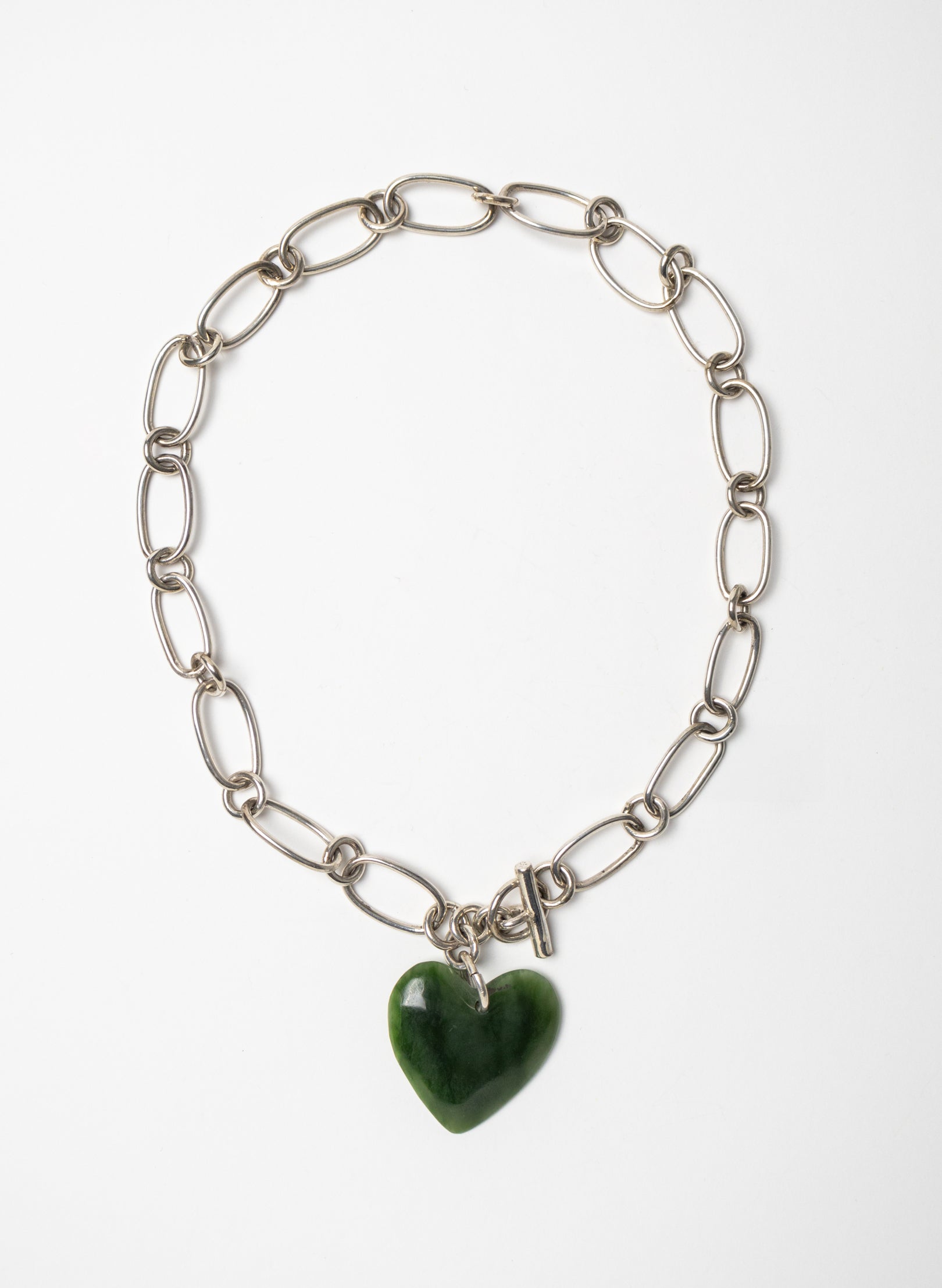 Big Green Heart Necklace
