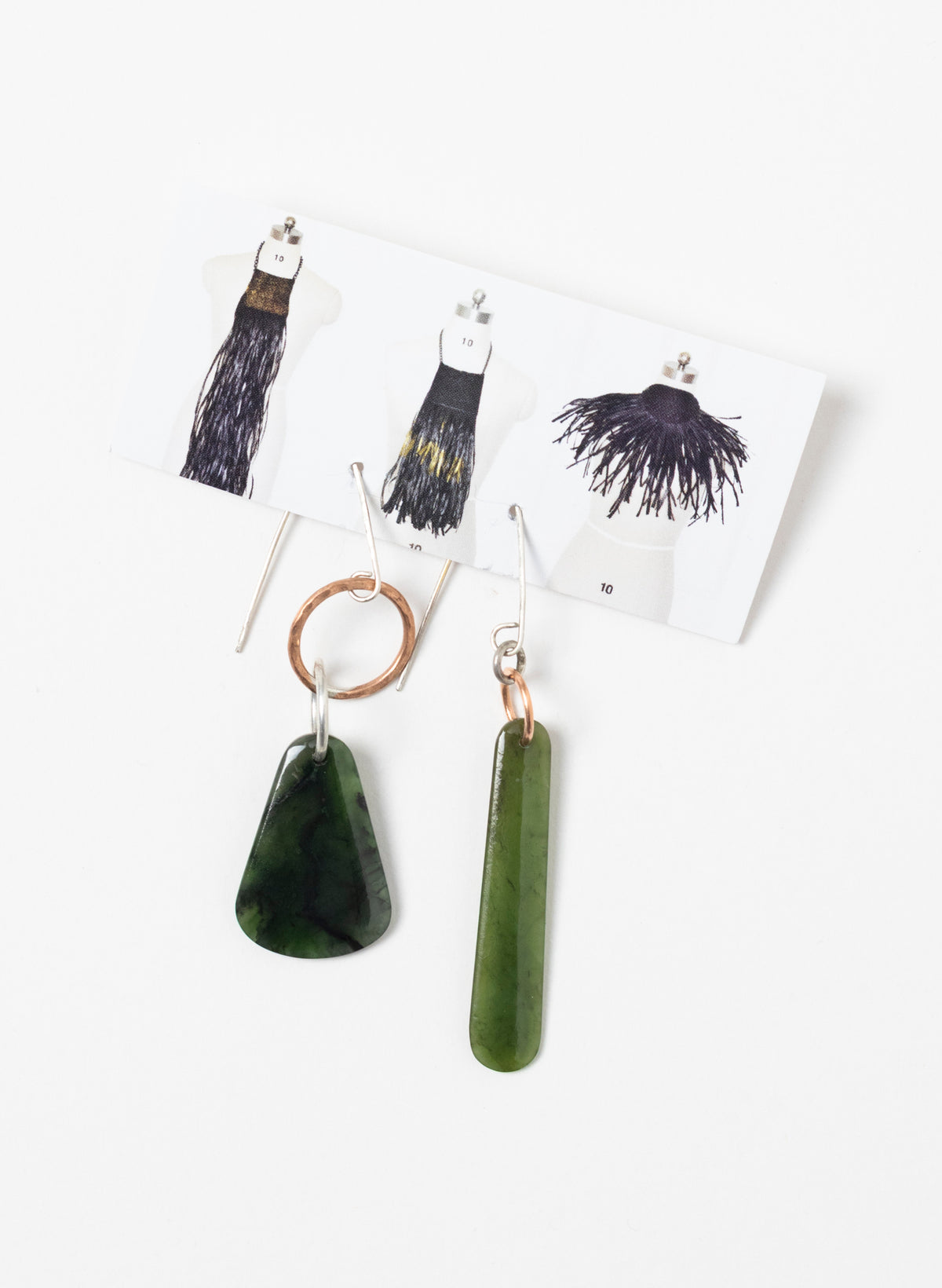 Pounamu Earrings - Sterling Silver & Pounamu