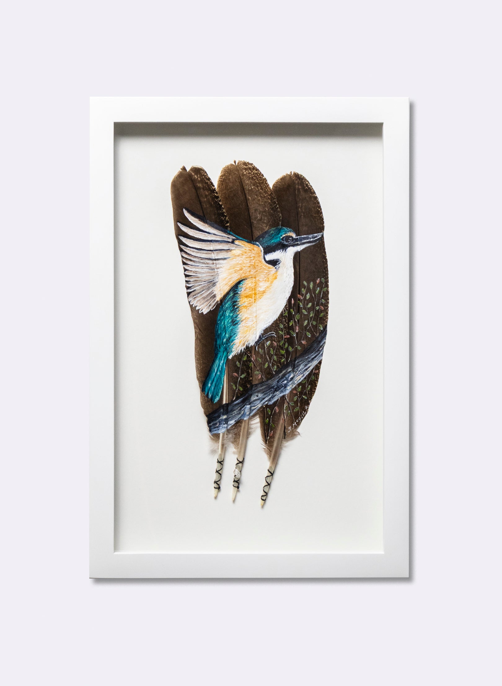 Kingfisher - Kōtare - Framed