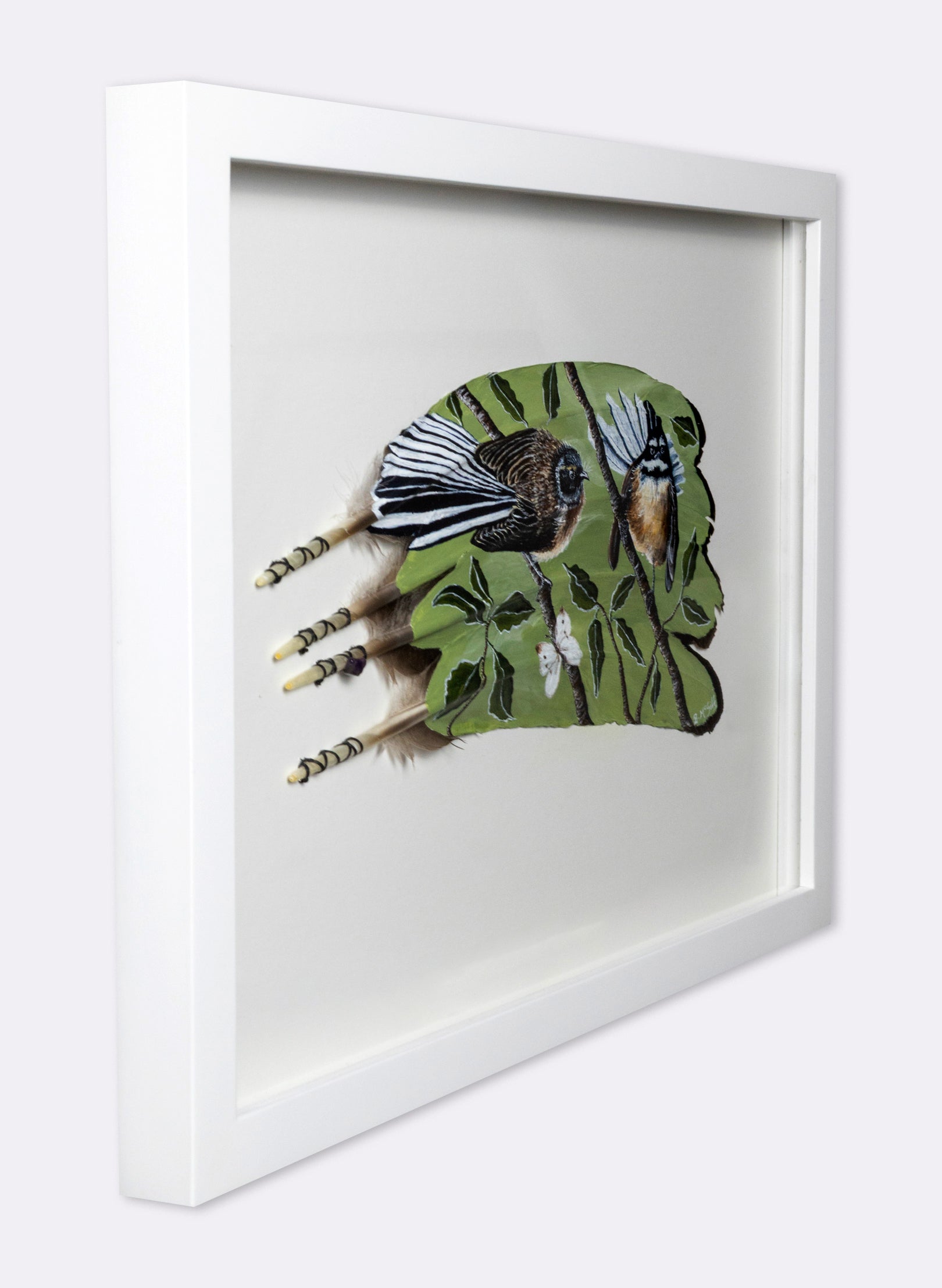 Piwakawaka Pair - Framed