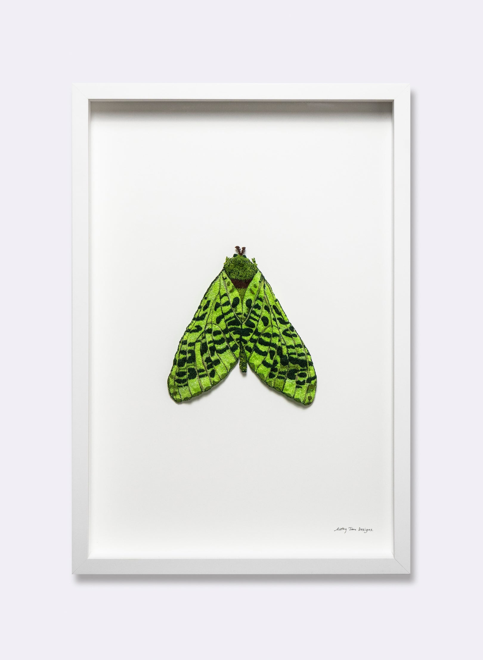 Pūriri Moth Sculptural Embroidery