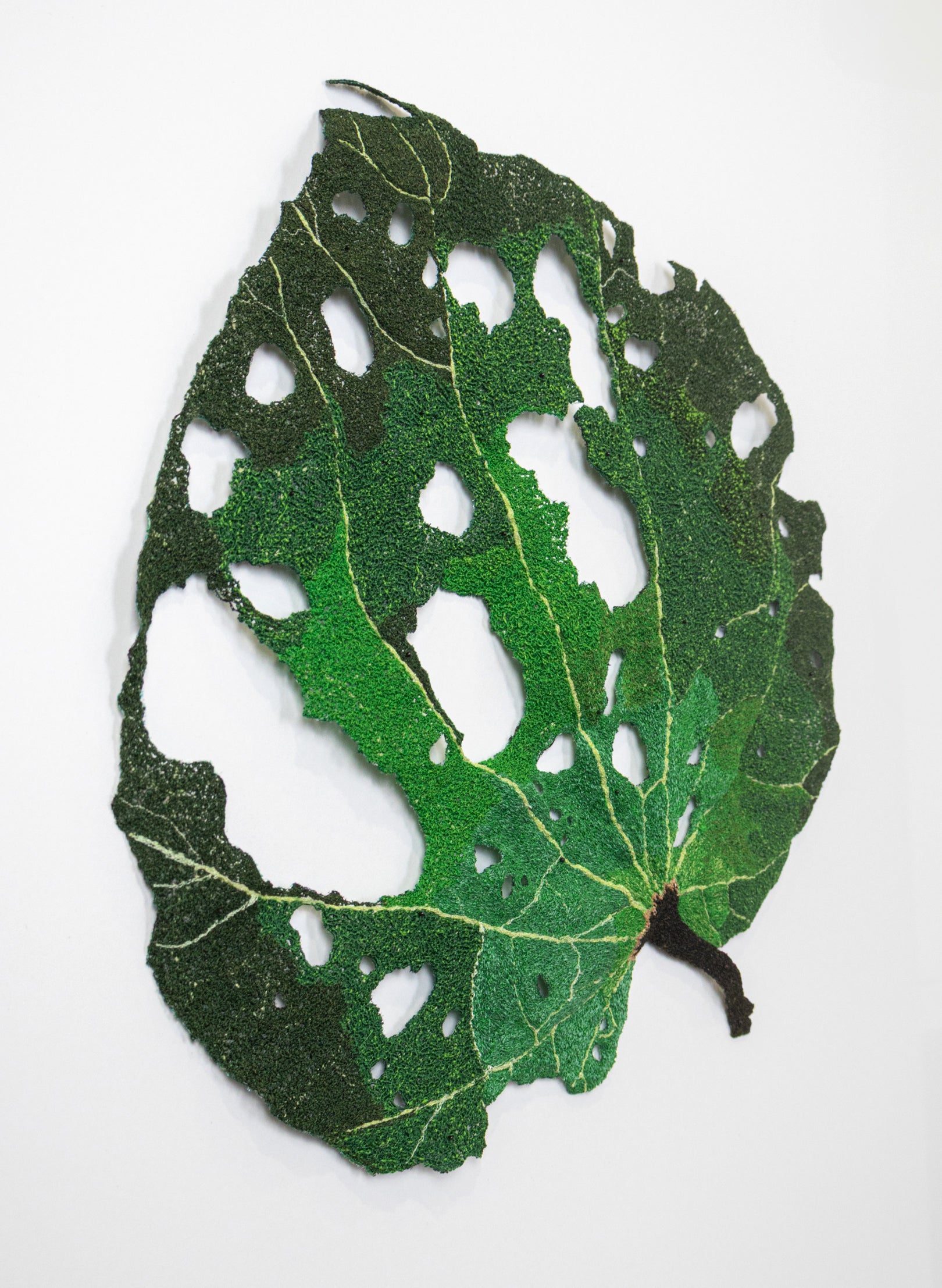 Giant Kawakawa Leaf - 3D Embroidery