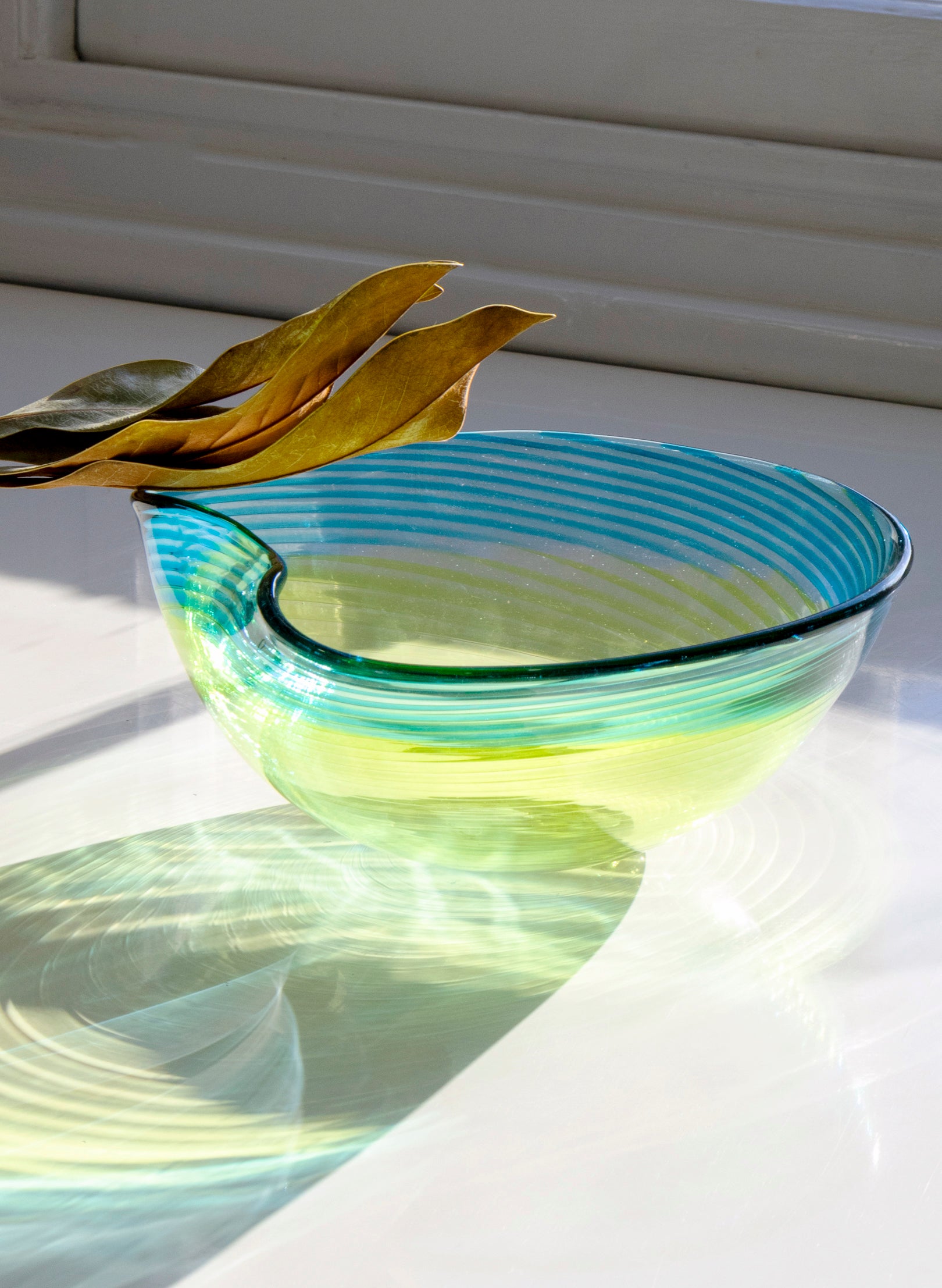 Feather Bowl - Sea Glass
