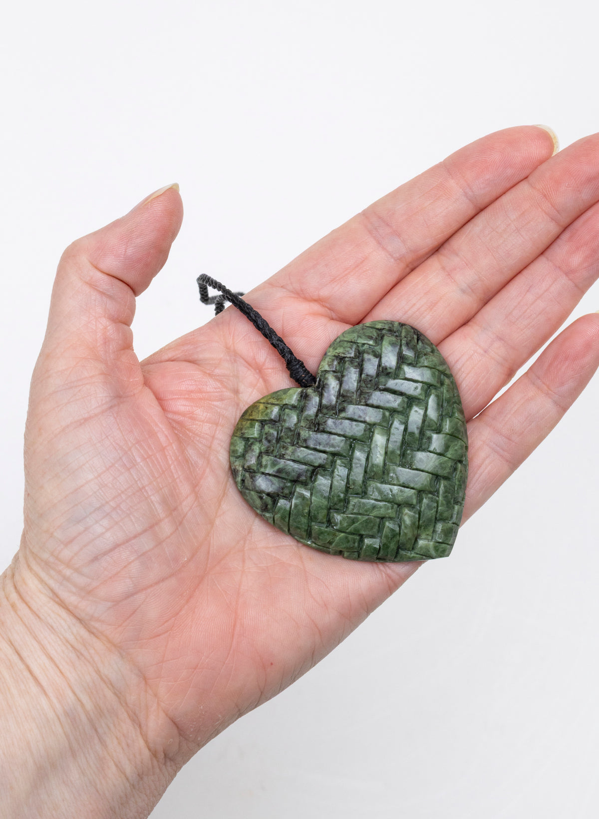 Pounamu Woven Heart Pendant