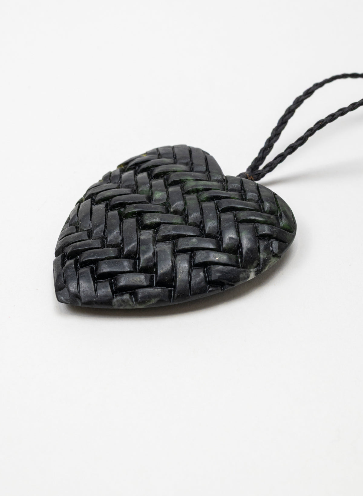 Pounamu Woven Heart Pendant
