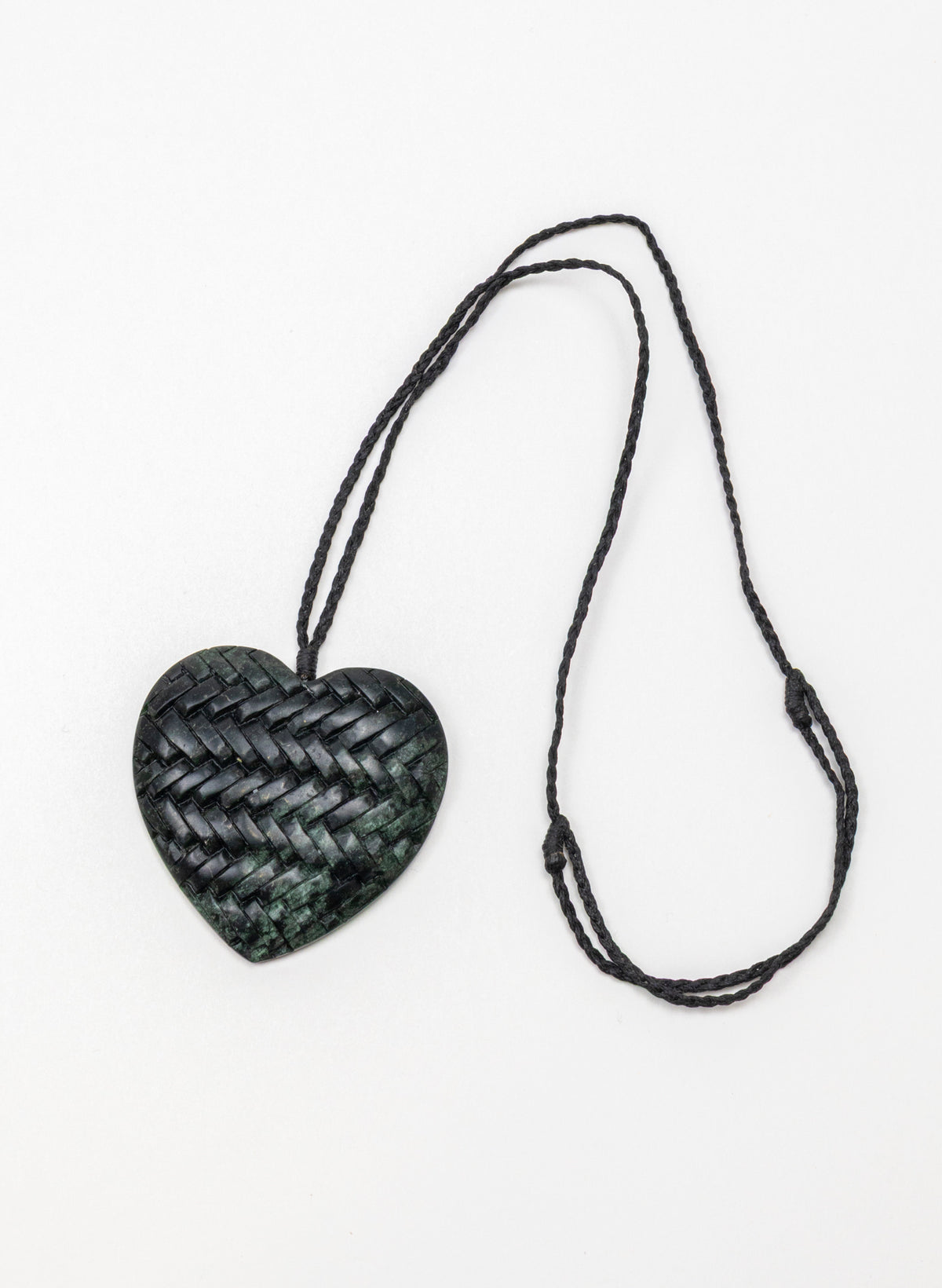 Pounamu Woven Heart Pendant