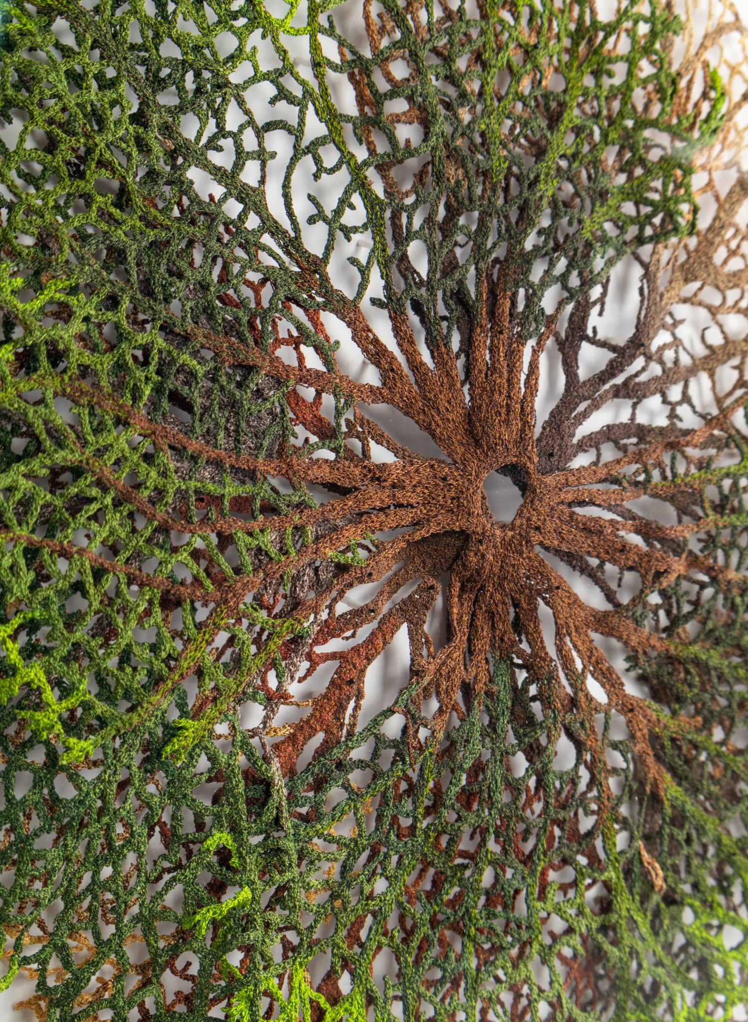 Leaf Vein Formation - 3D Embroidery