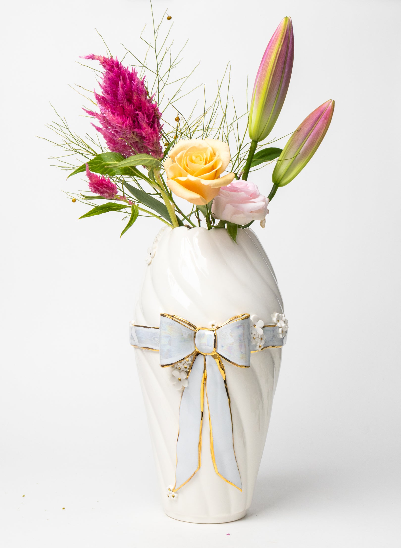 XXL Twist Vase with Bow