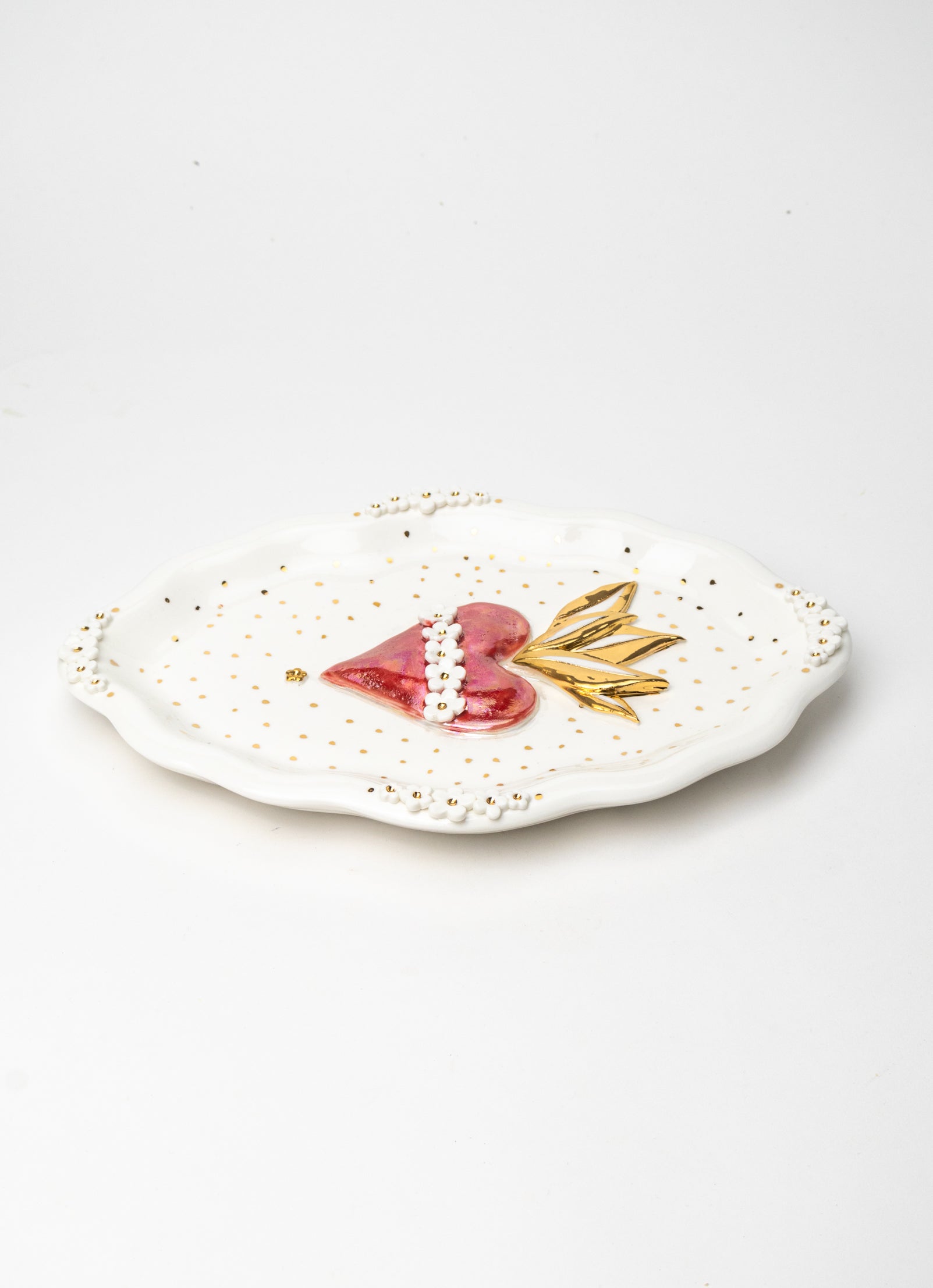 Large Oval Wall Plate with Sacred Heart