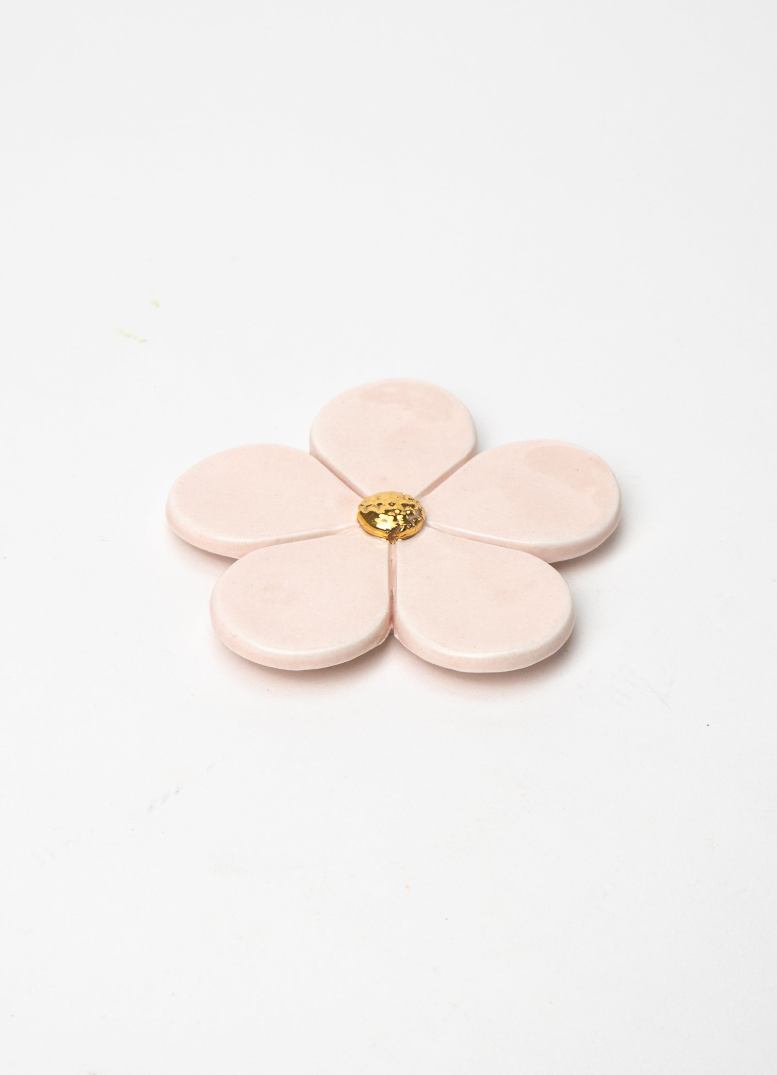 Pink Flower Power Wall Flower with Golden Pistil