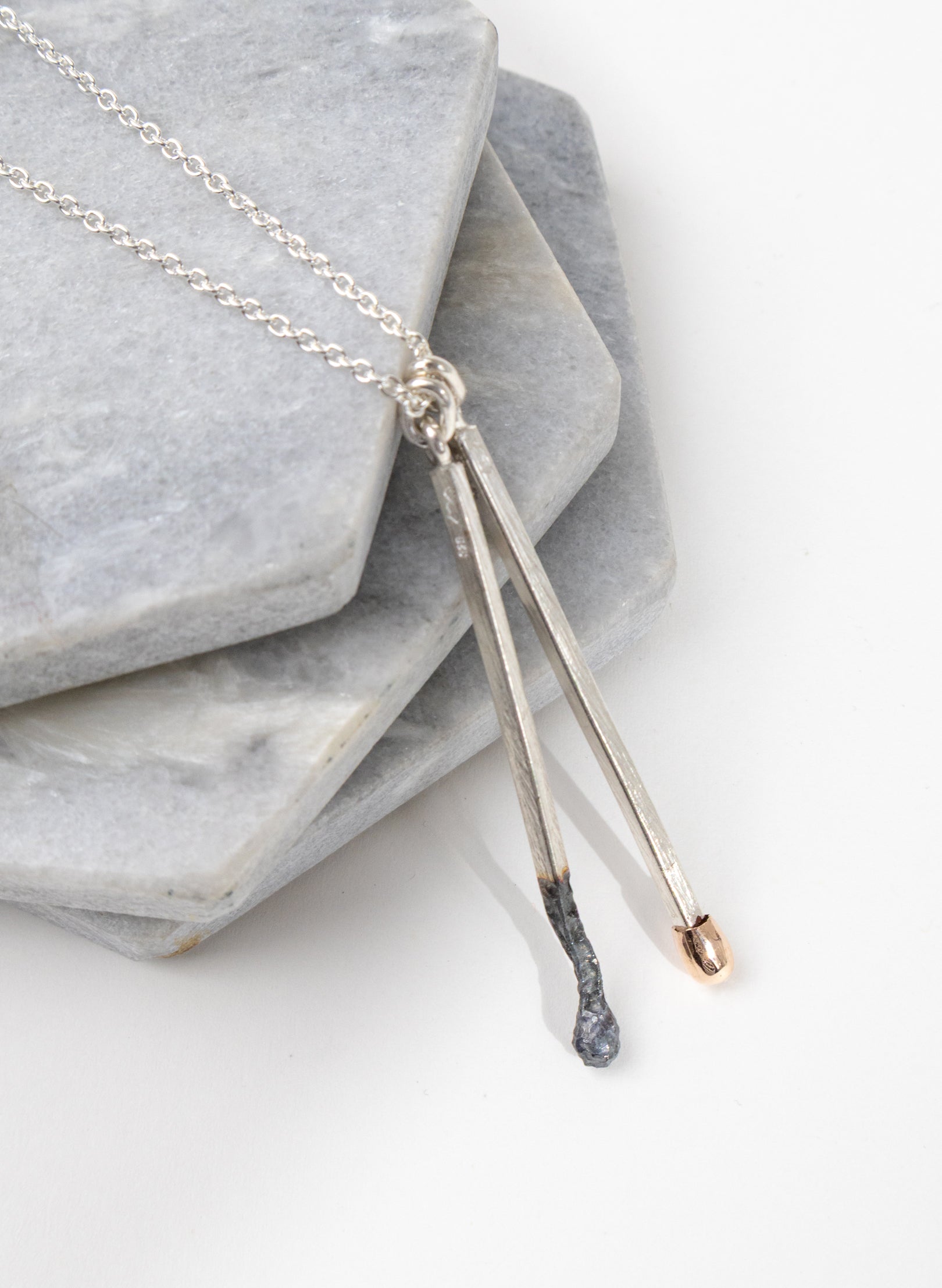 Burnt and Live Match Pendant