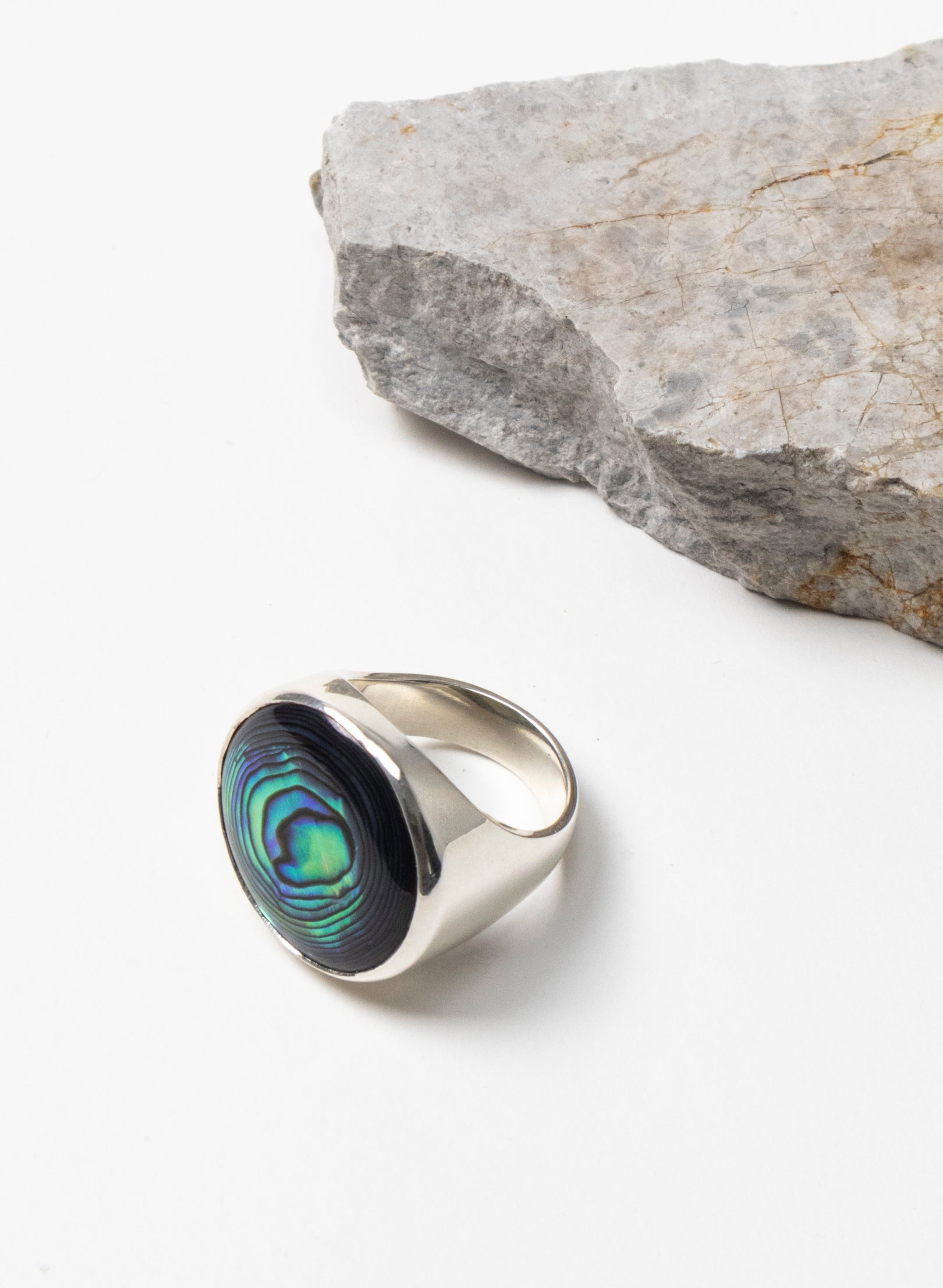 Iridescent Paua Ring Large