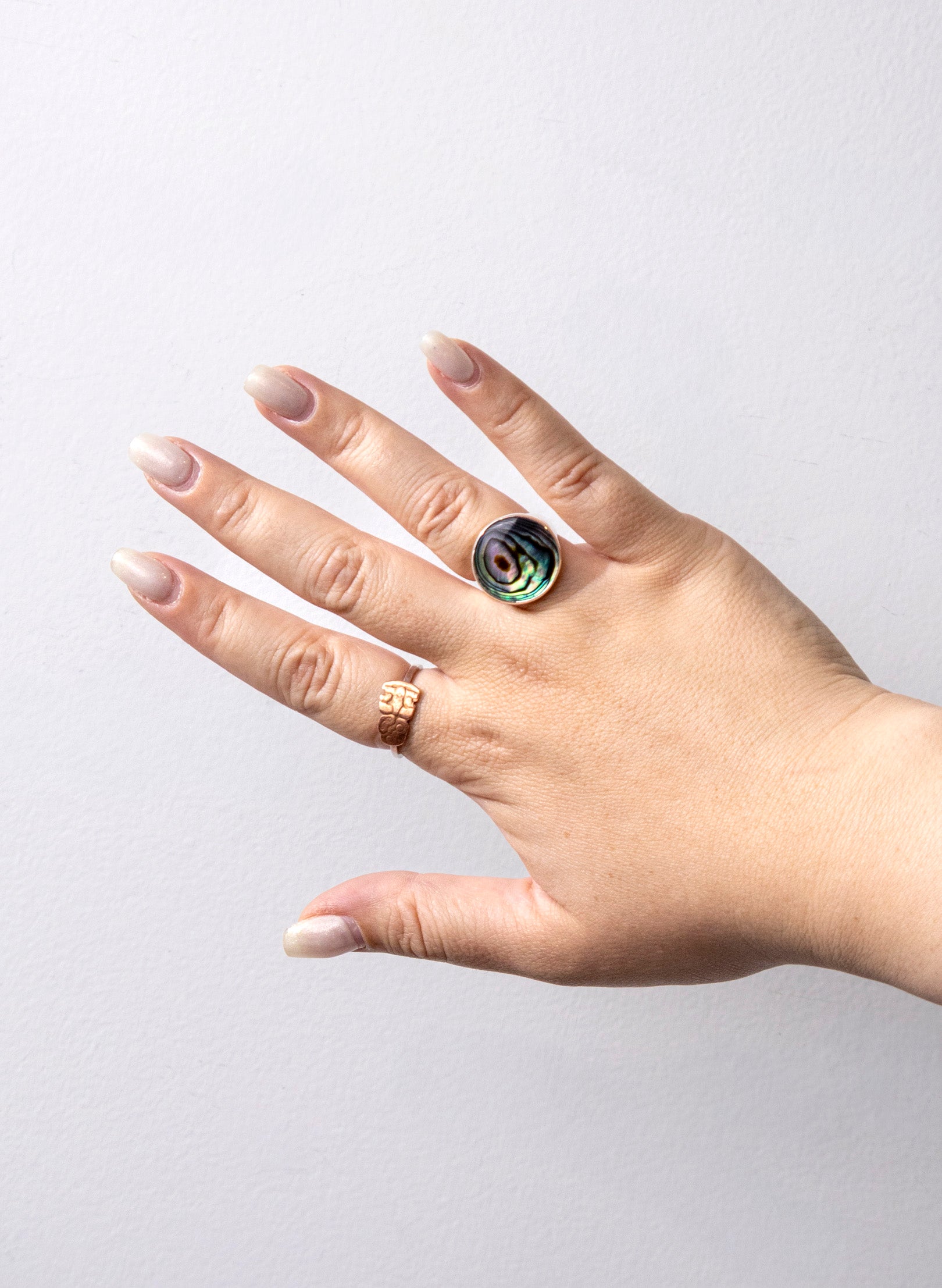 Iridescent Paua Ring