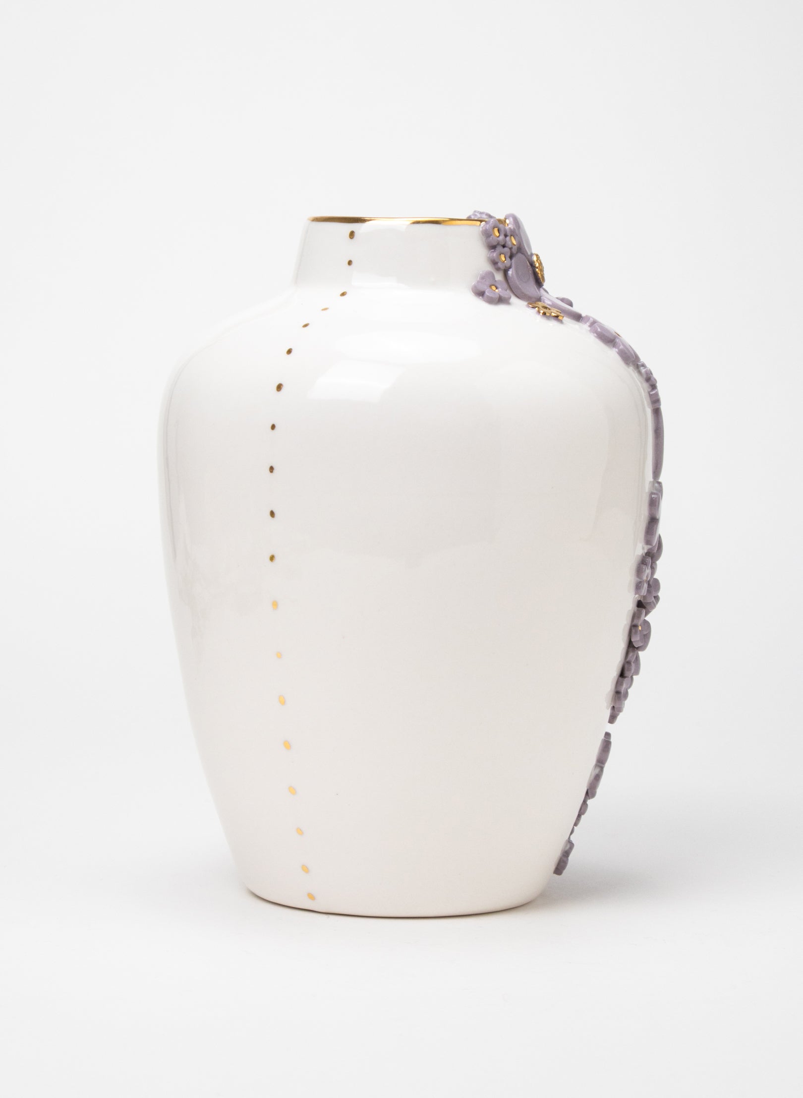 XL Ginger Jar - Purple Gold Flowers