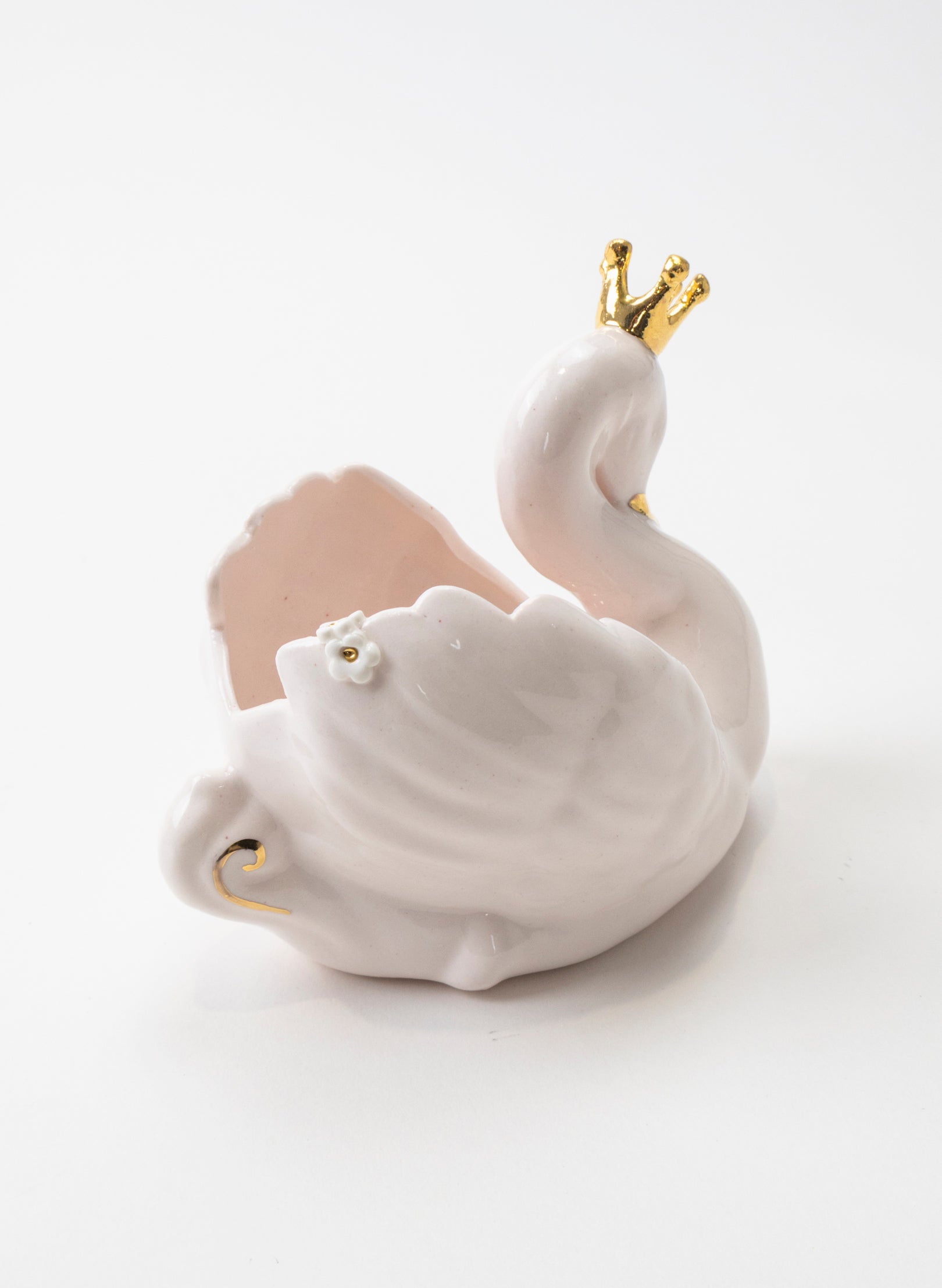 Pink Swan with Golden Crown
