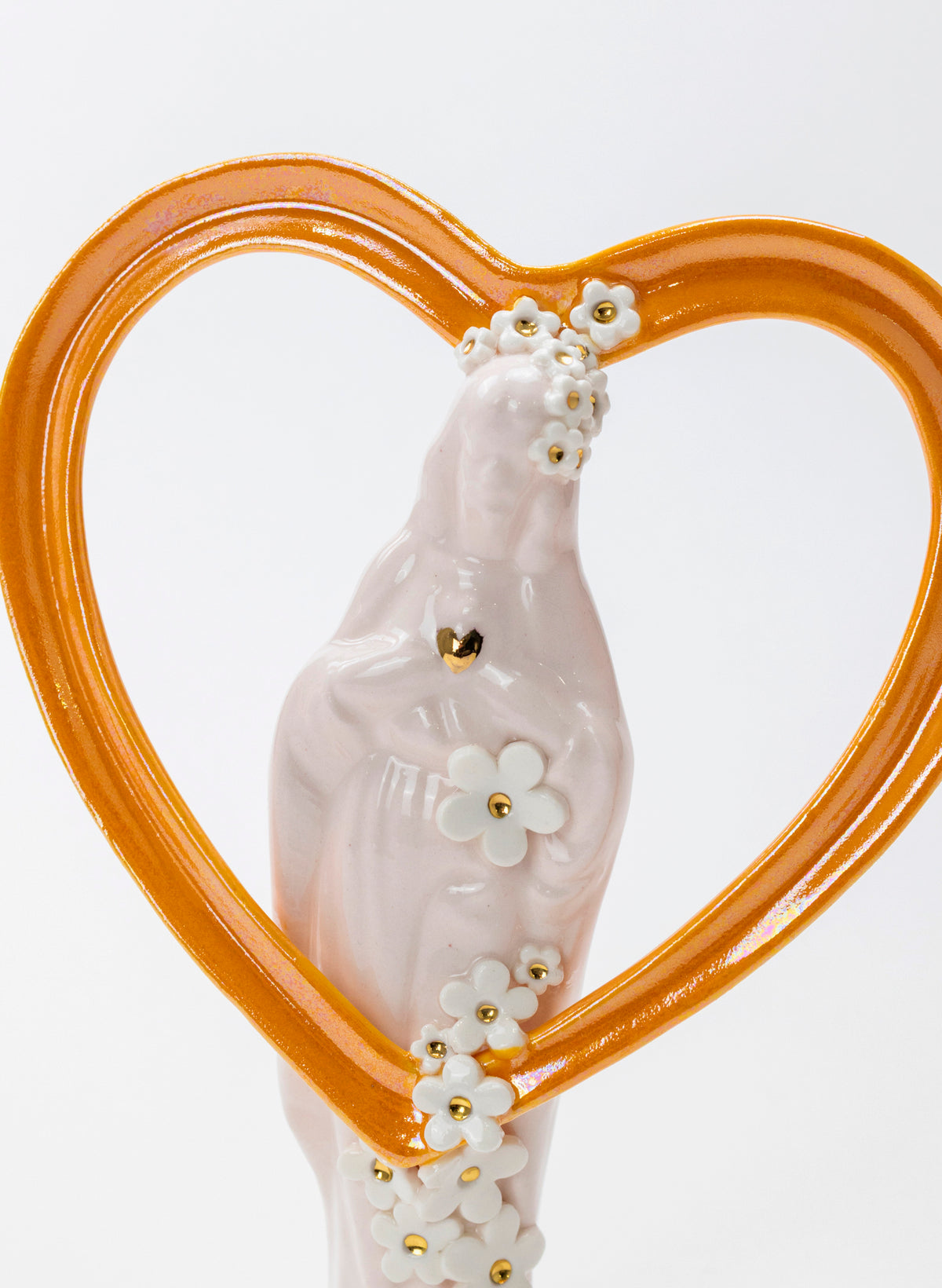 Jesus with a Huge Orange Heart