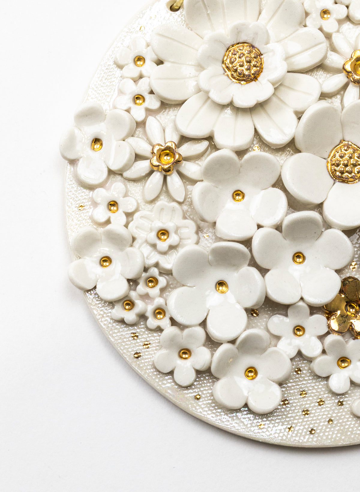 Floral Wall Plate on Chain