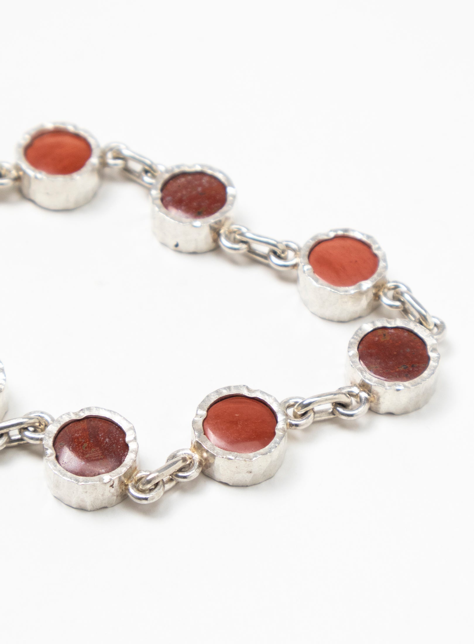 5 Stone Jasper Bracelet - Sterling Silver