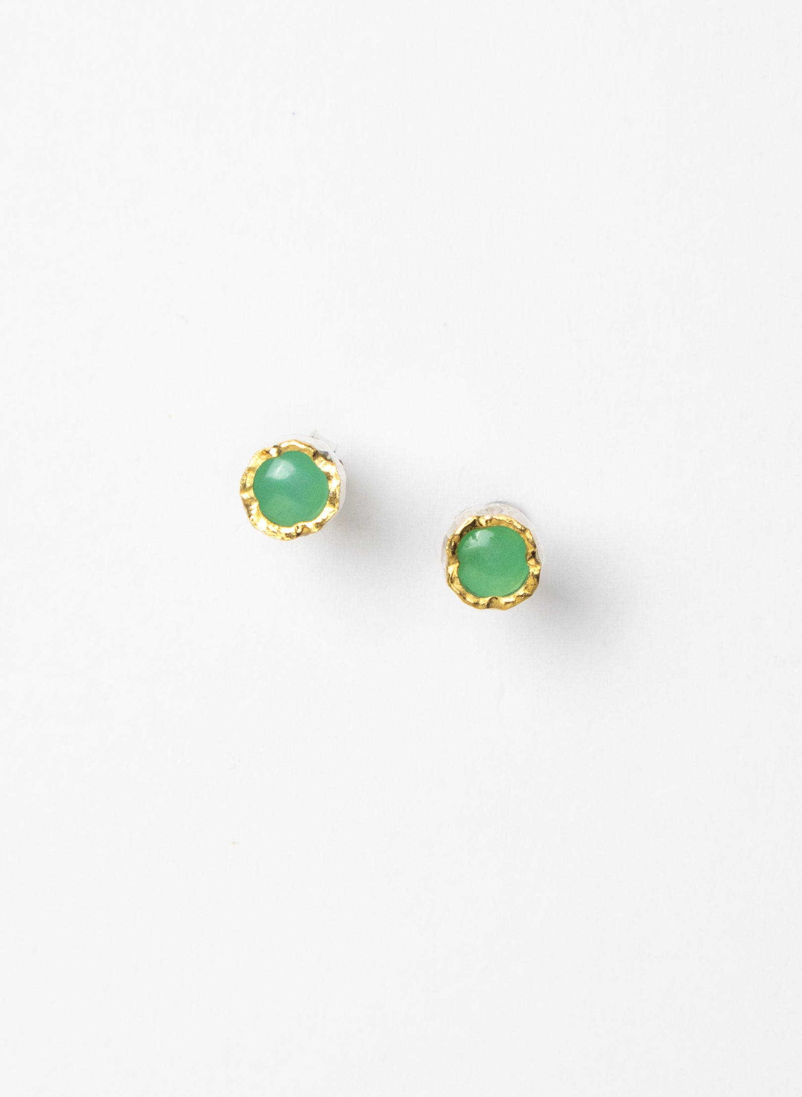Chrysoprase Stud Earrings
