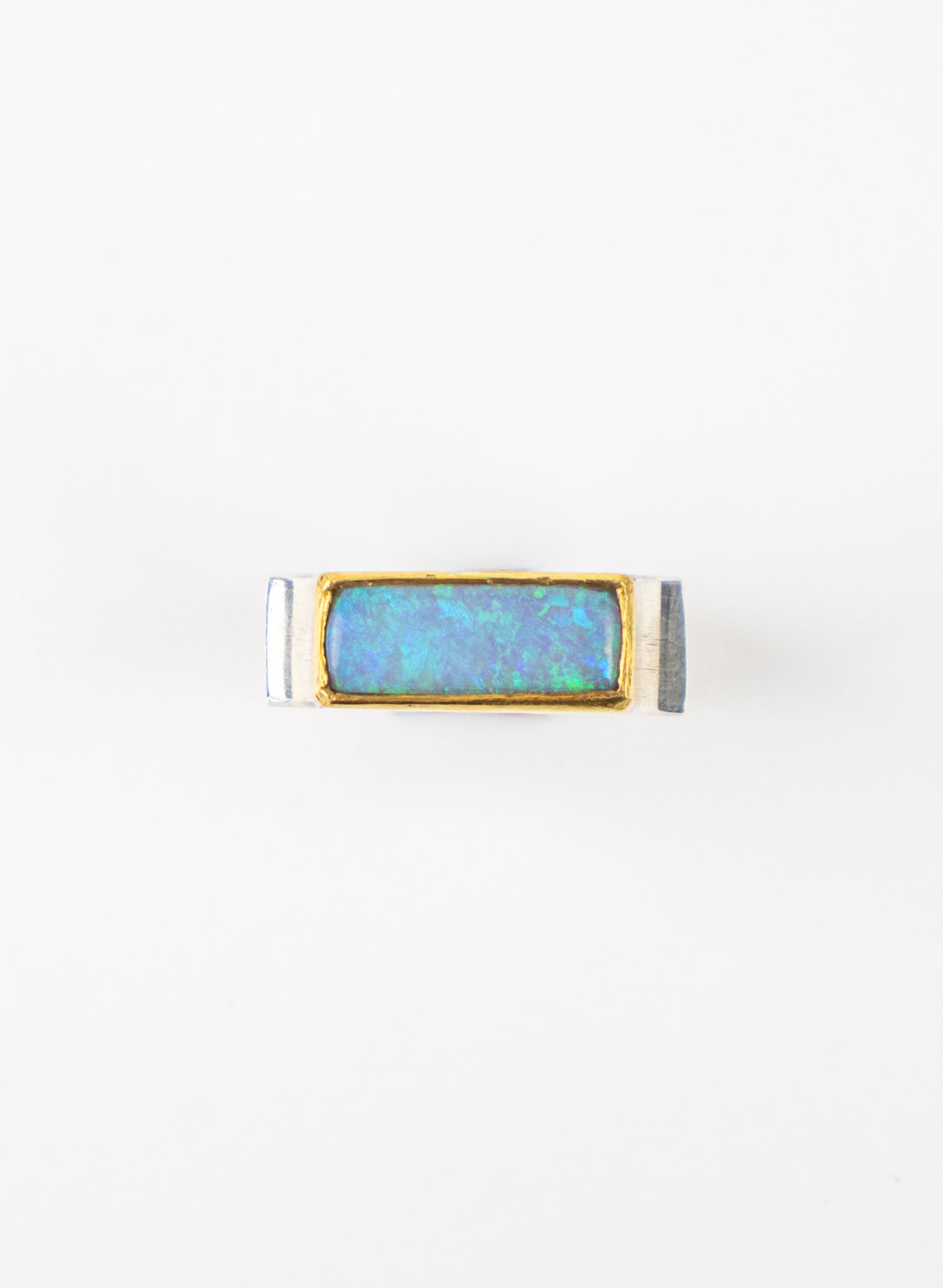 Rectangular Australian Opal Ring