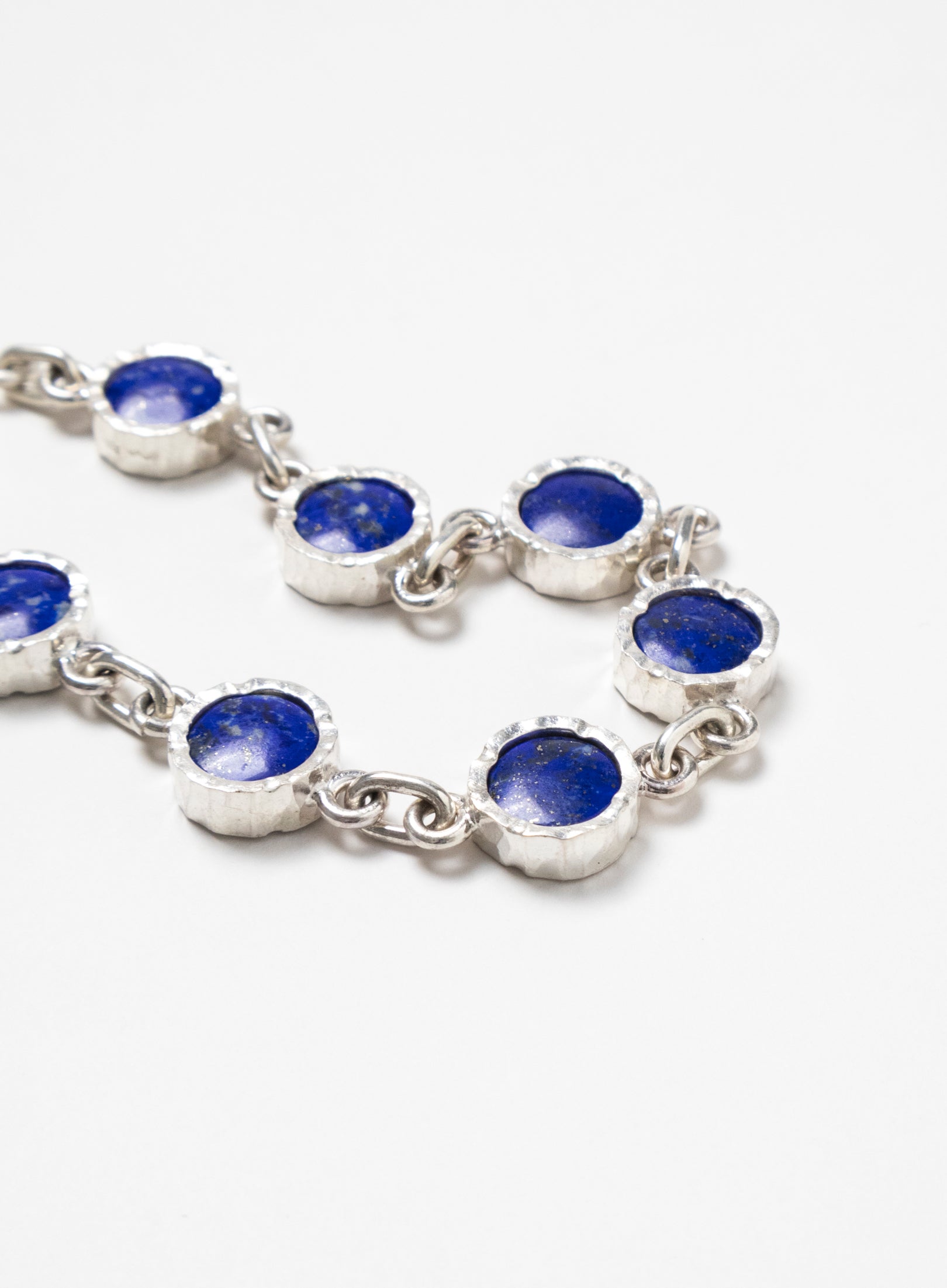 8 Stone Lapis Lazuli Bracelet - Sterling Silver