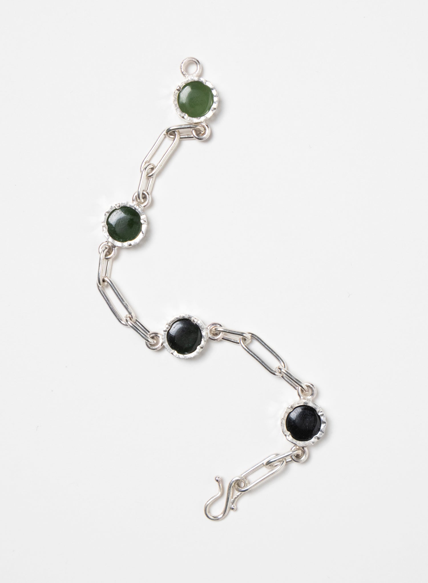 4 Stone Pounamu Bracelet - Sterling Silver