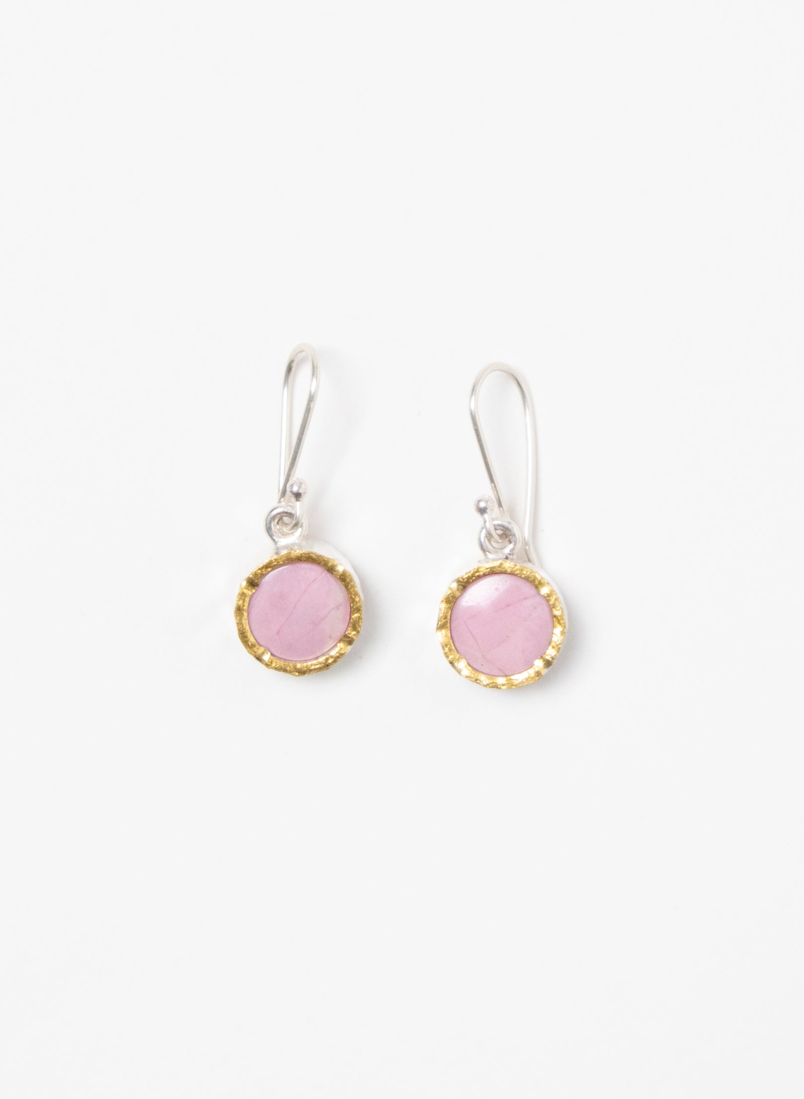 Round Rhodinite Earrings