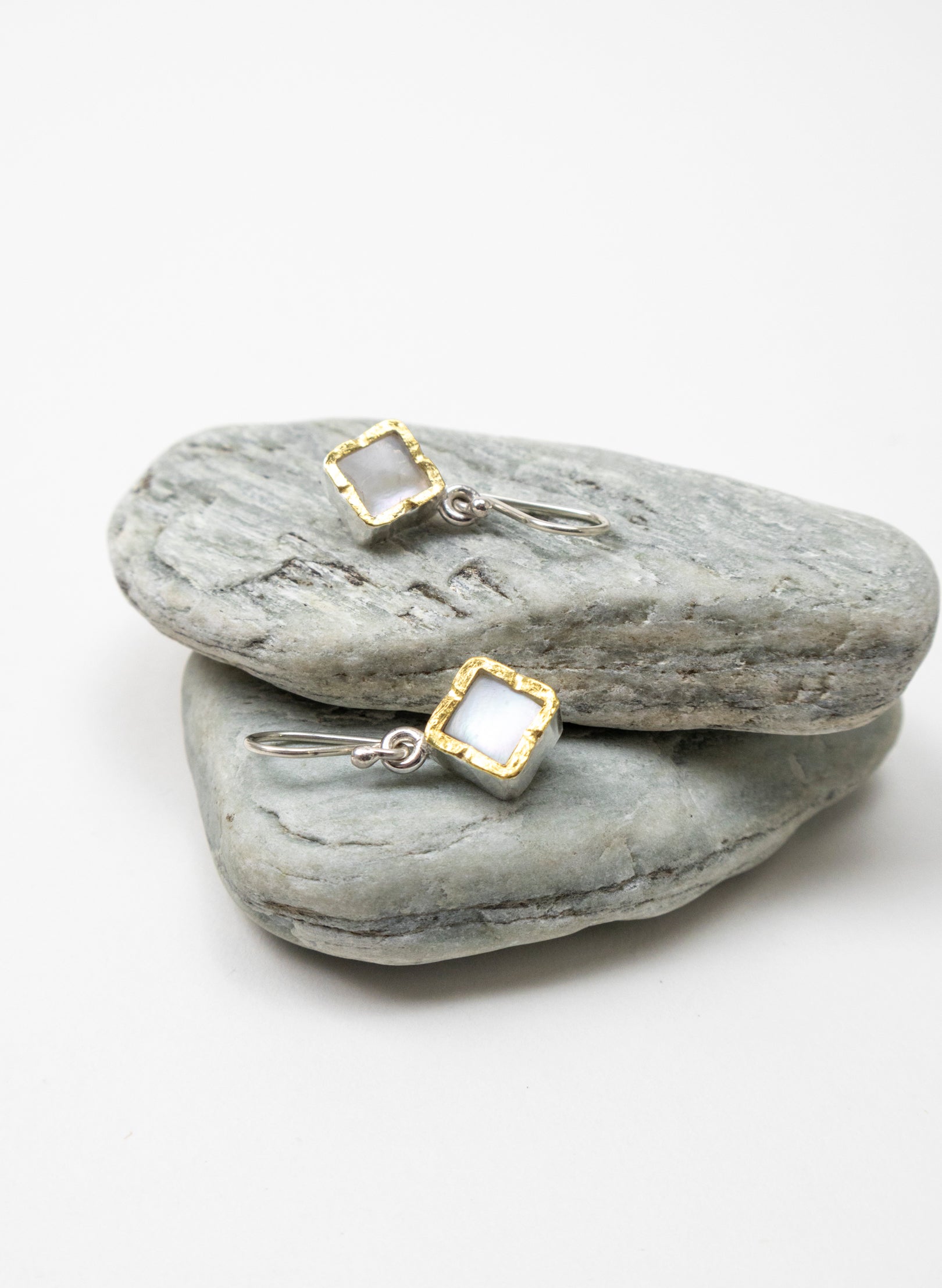 Square Mother of Pearl Earrings