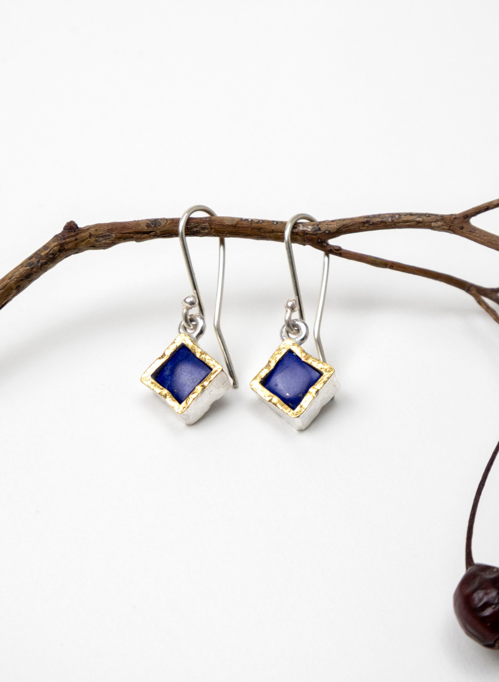 Square Lapis Earring