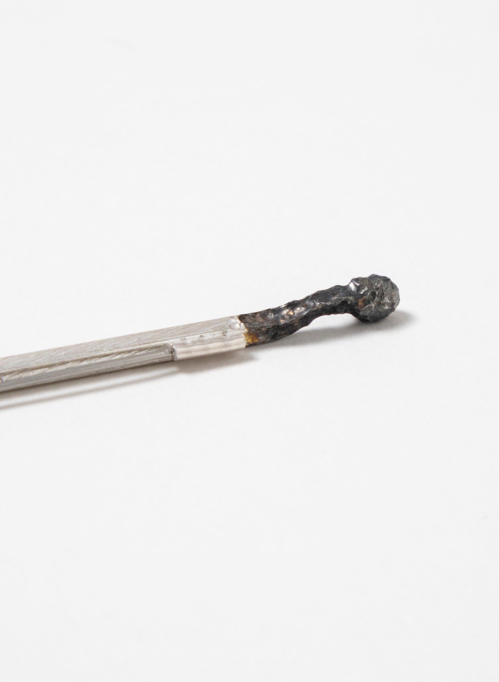 Burnt Match Brooch - Silver