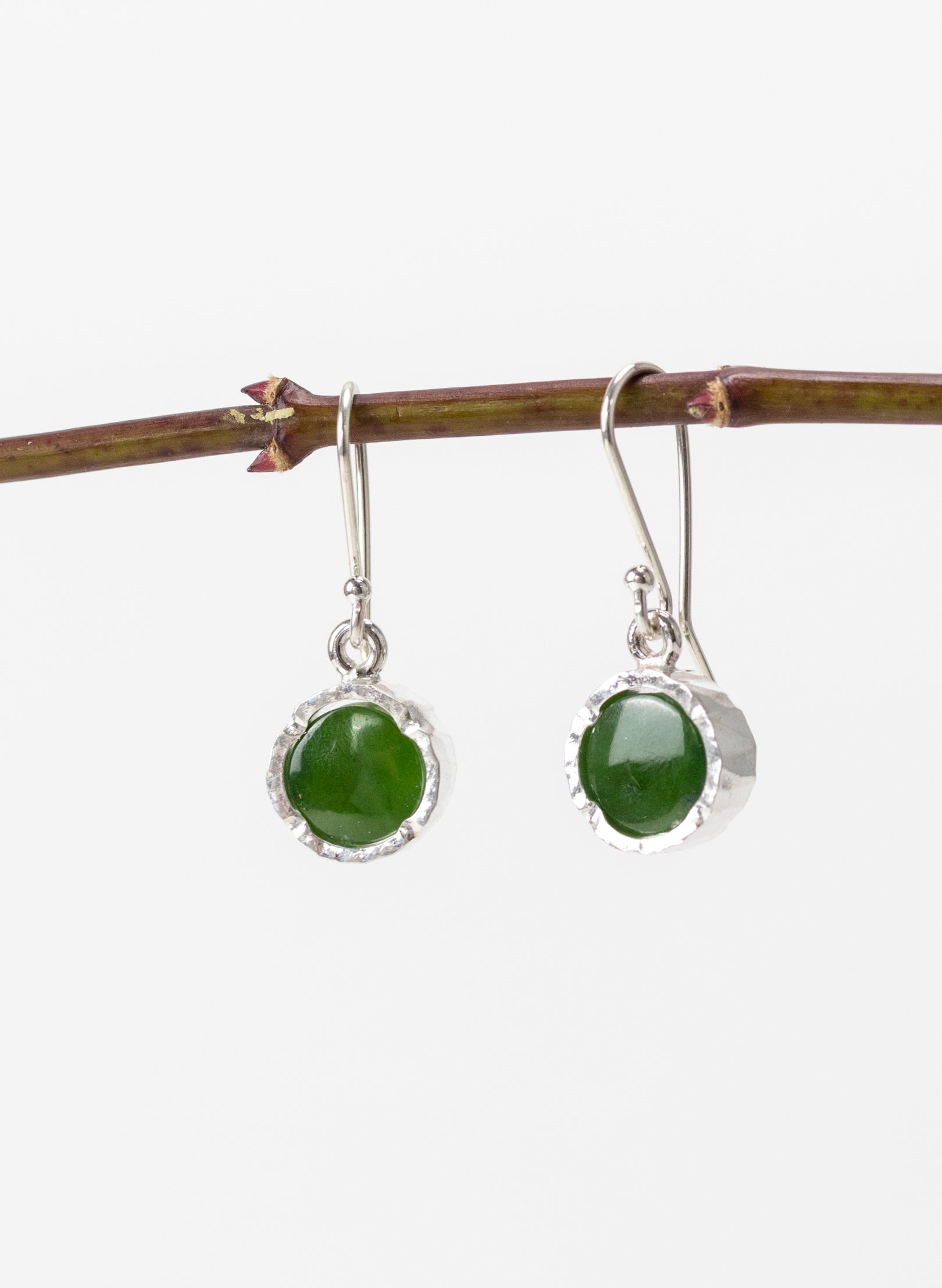 Round Pounamu Earrings