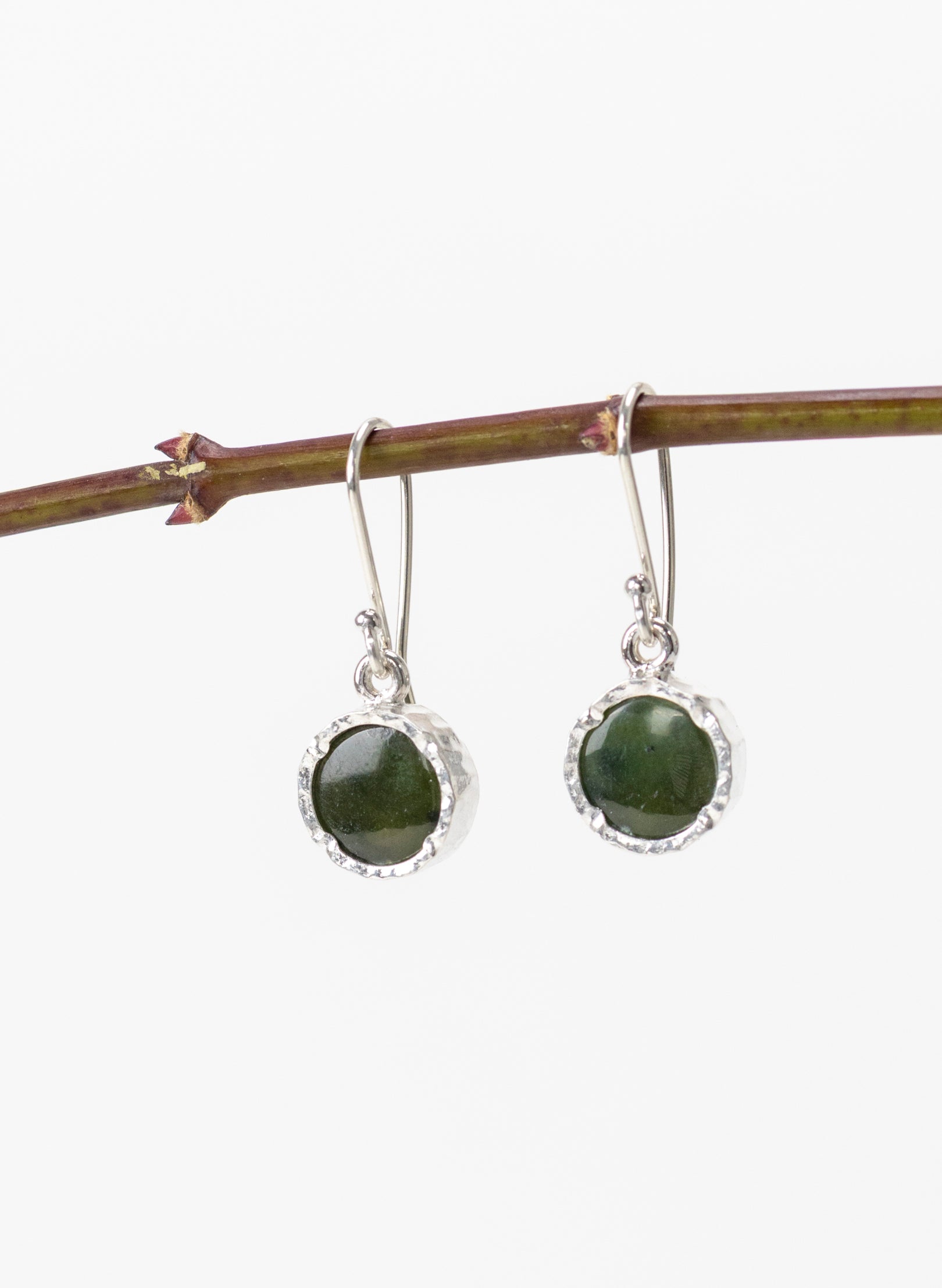 Round Pounamu Earrings