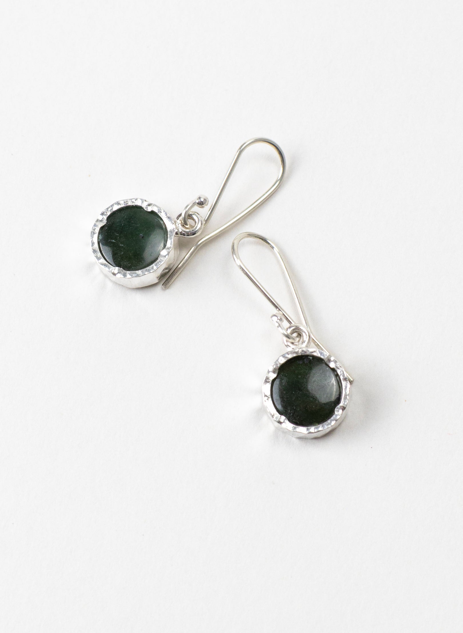 Round Pounamu Earrings