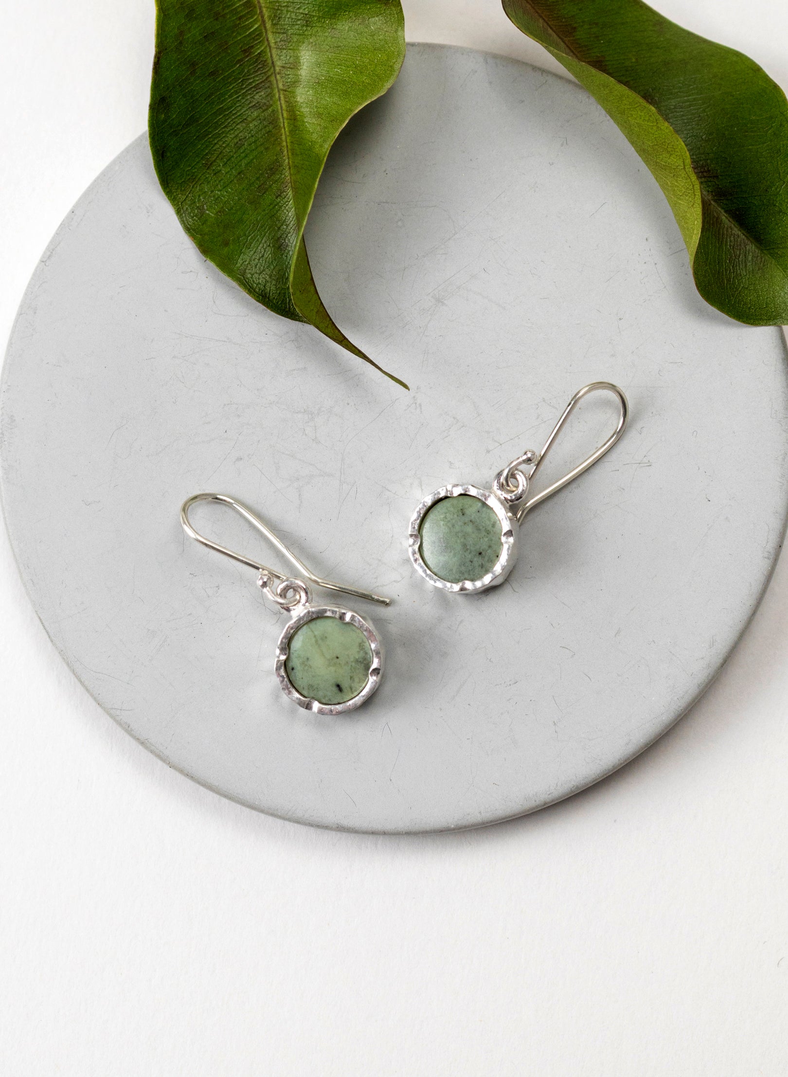 Round Pounamu Earrings