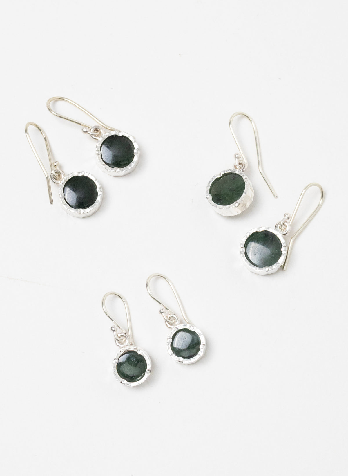 Small Round Pounamu Earrings