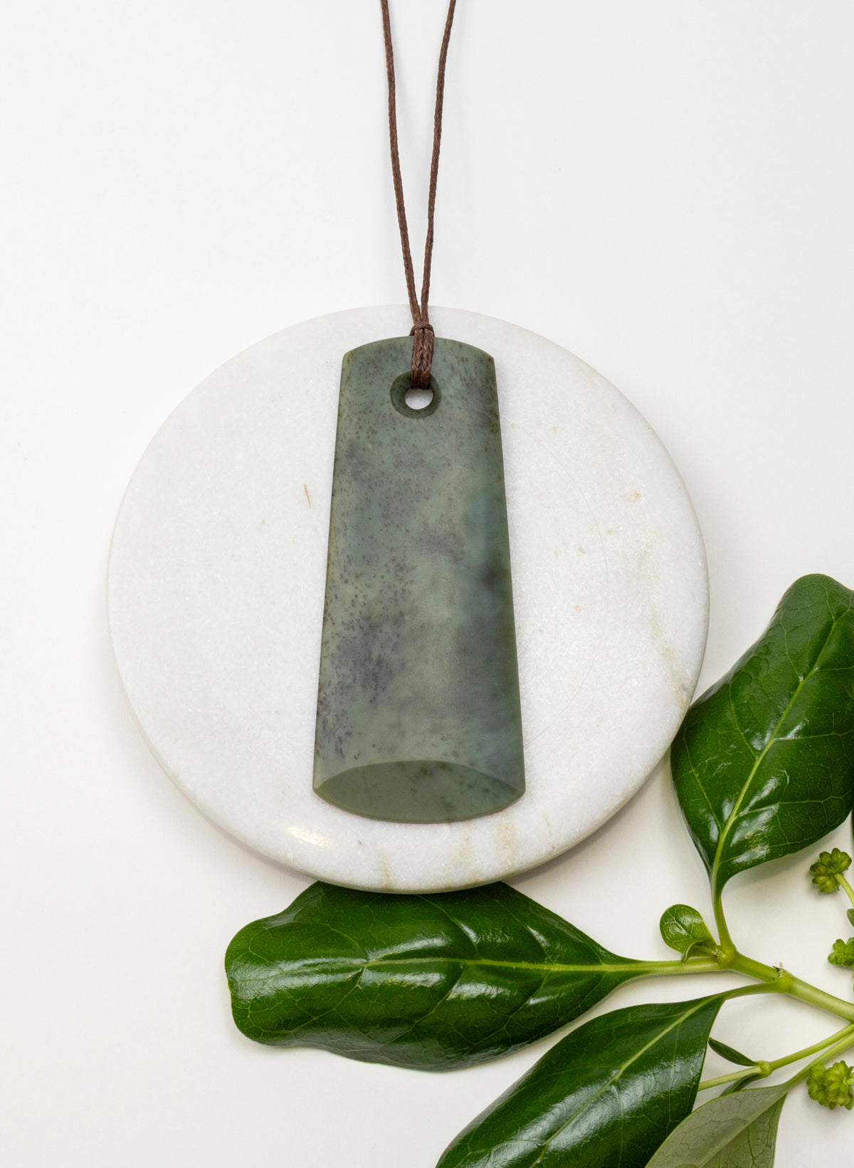 Kōkopu Pounamu Big Hole Toki Pendant