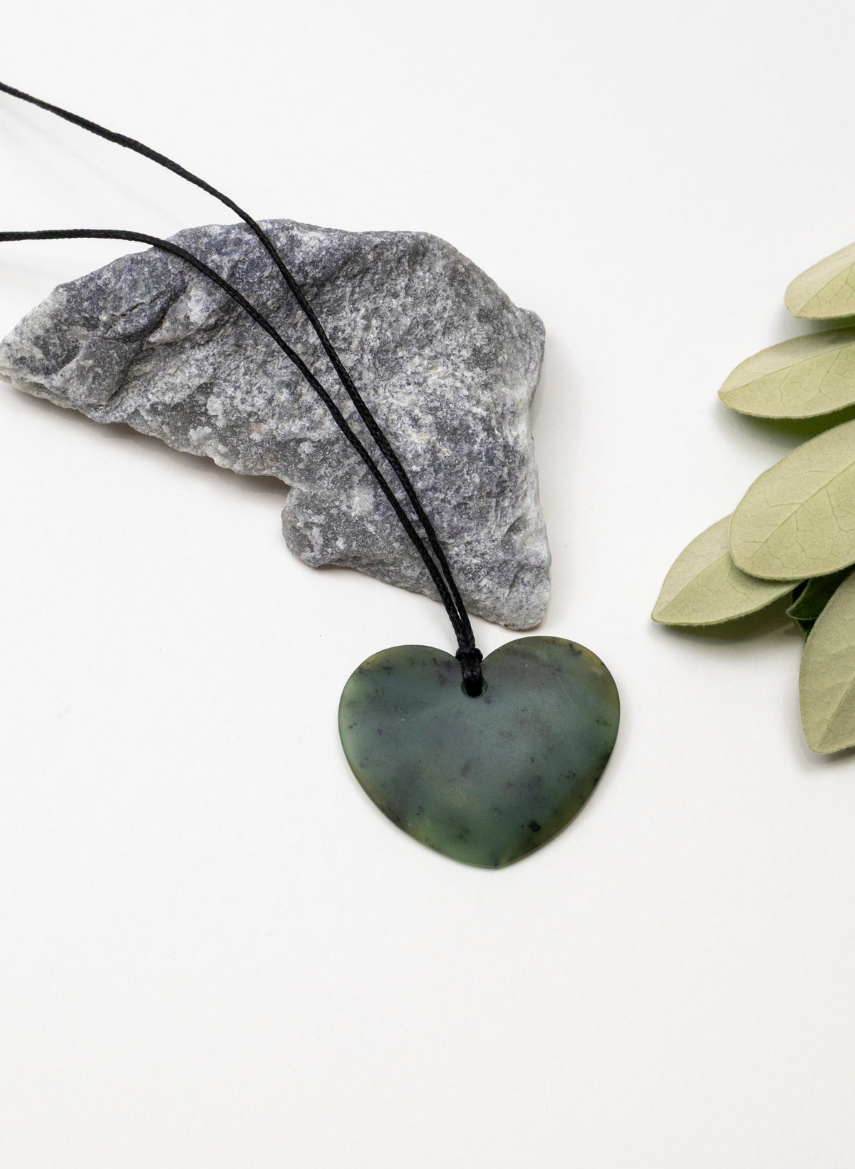 Kawakawa Pounamu Heart Pendant