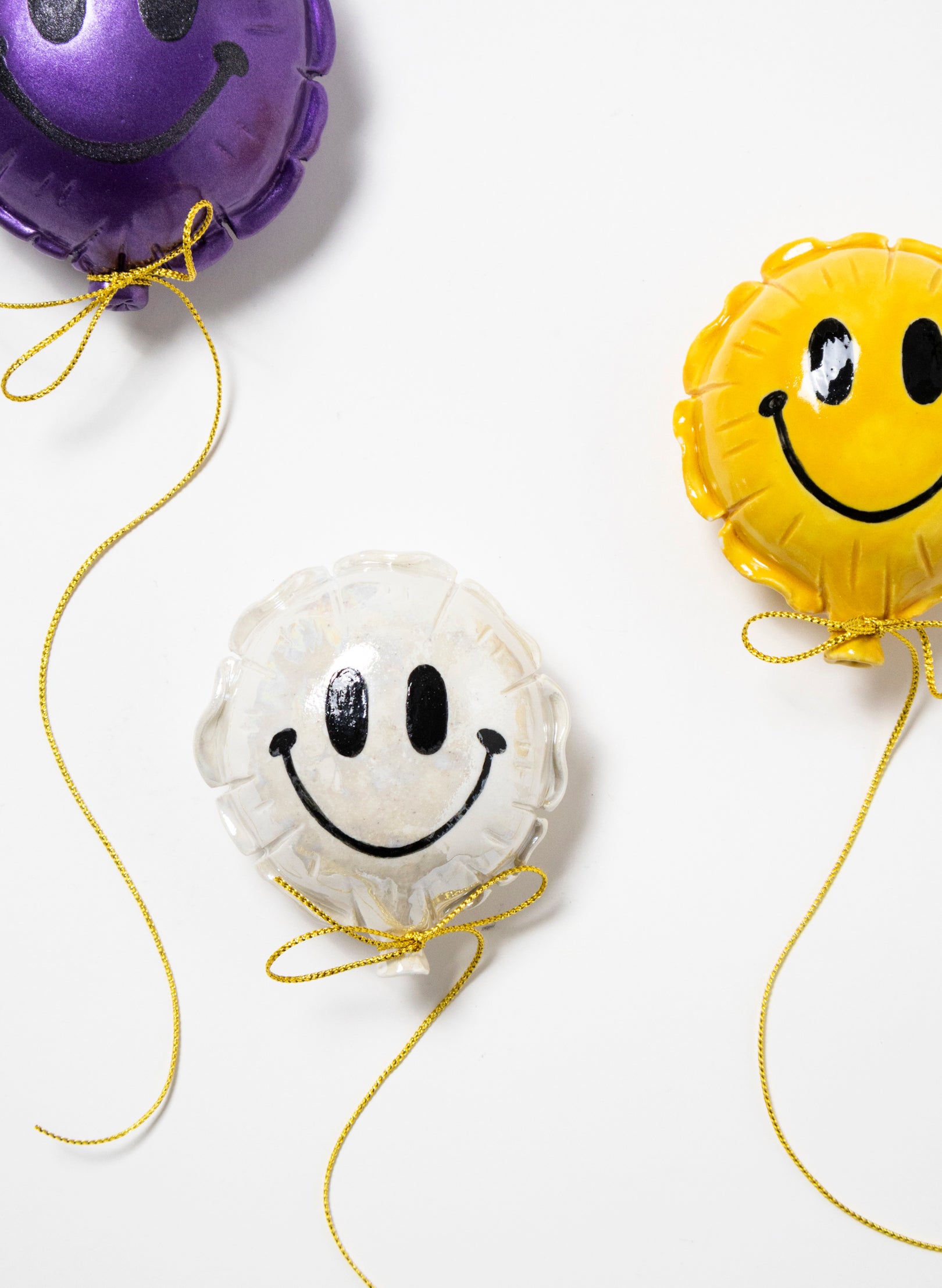 Mini Ceramic Balloon Smiley Face