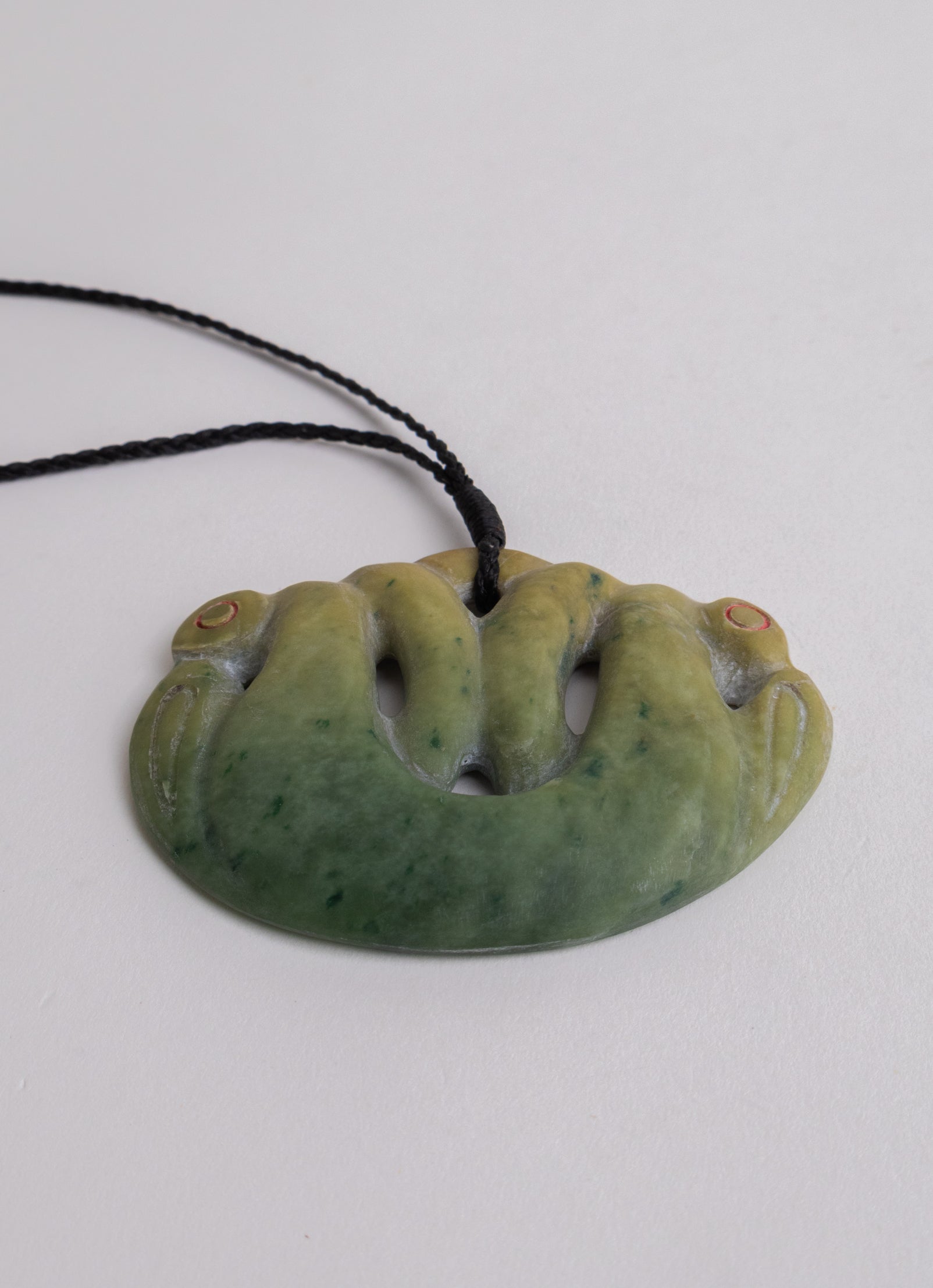 Carved Pounamu Pekapeka Pendant