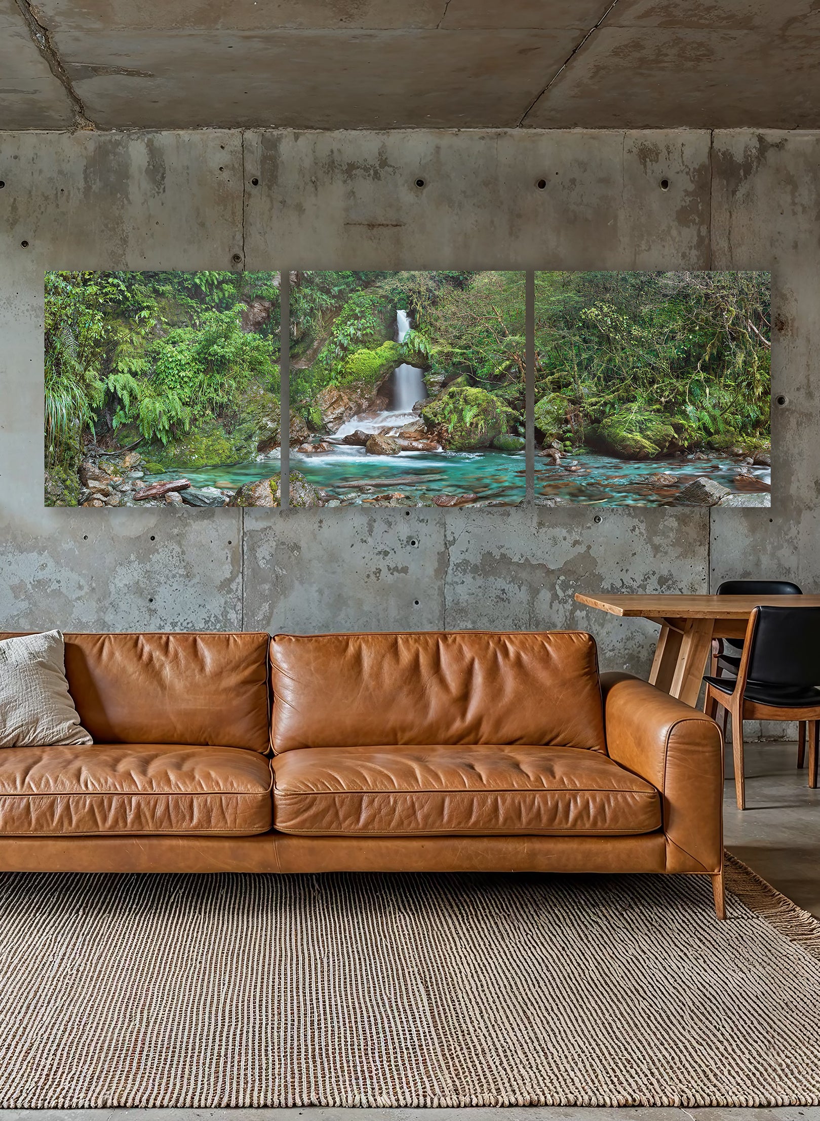 Emerald Eden - Stretched Canvas Triptych