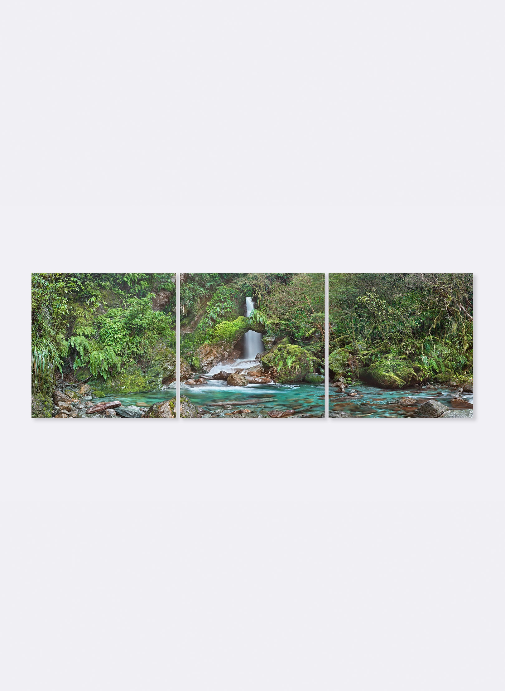 Emerald Eden - Stretched Canvas Triptych