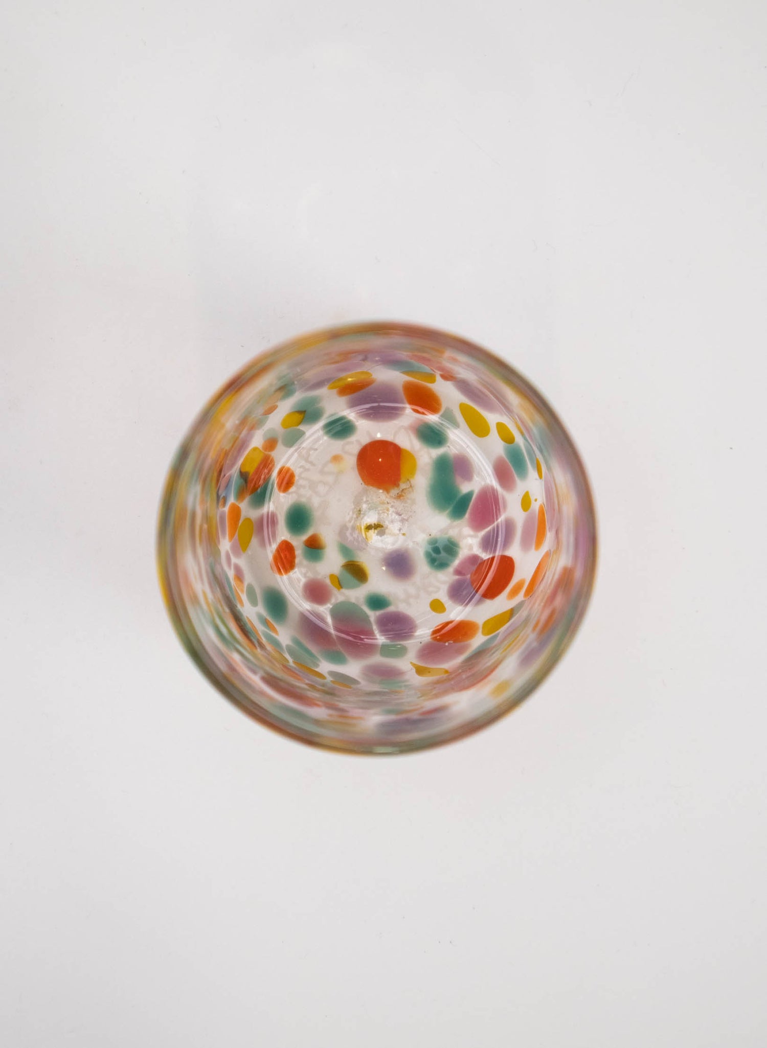 Glass Multi-Colour Tumbler