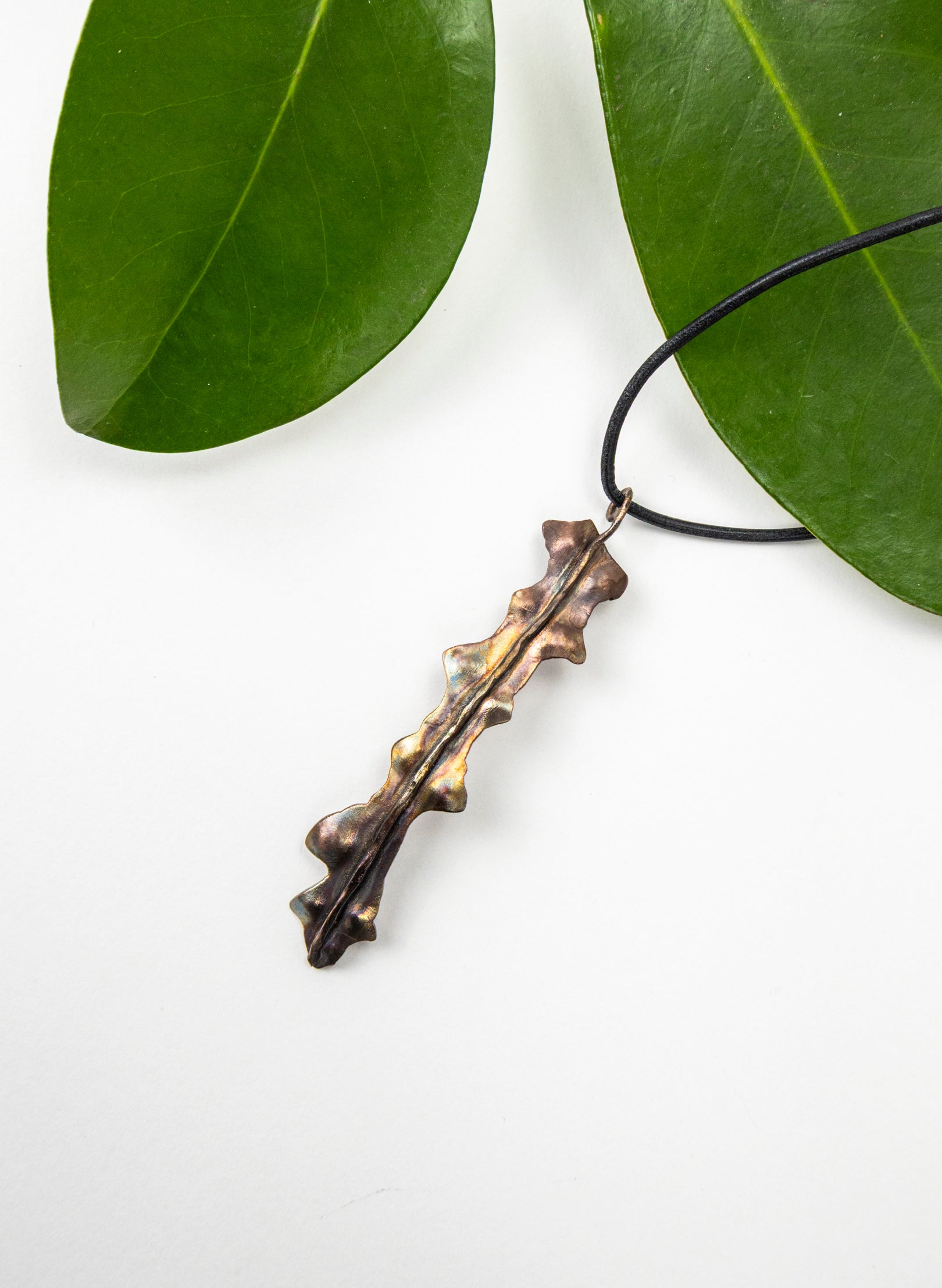 Horoeka Leaf Pendant - Copper