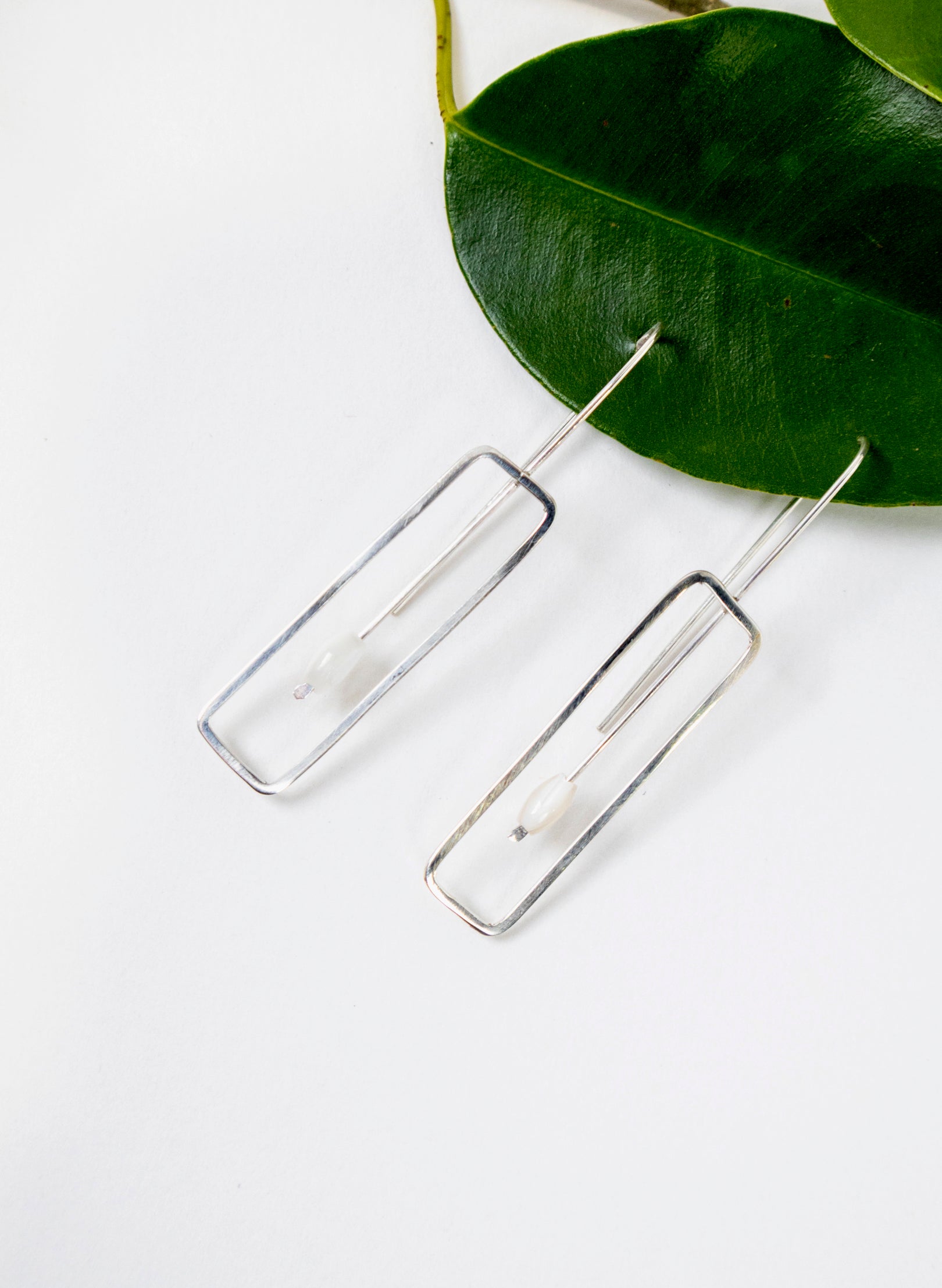 Summer Hook Earrings With Mother of Pearl