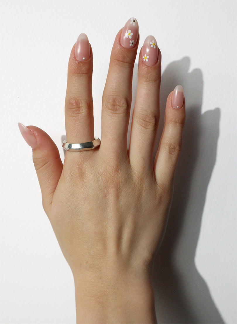 UNISEX RING FACET ONE SIDE