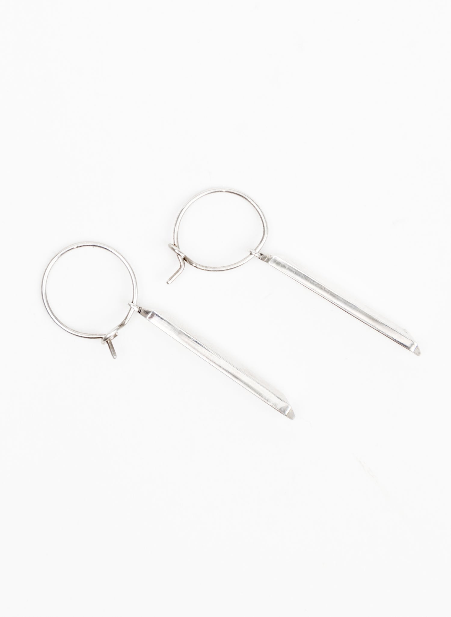 Maxi Pillar Hoops - Sterling Silver